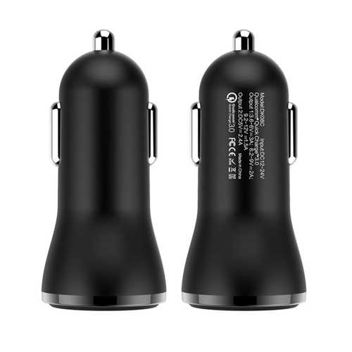 Bakeey QC3.0 Fast Car Charger with LED Indicator - 3A Quick Charge for iPhone X/8 Plus, OnePlus 5T, Xiaomi Redmi 5 Plus, Samsung S9+ - Perfect for Road Trips & Daily Commute