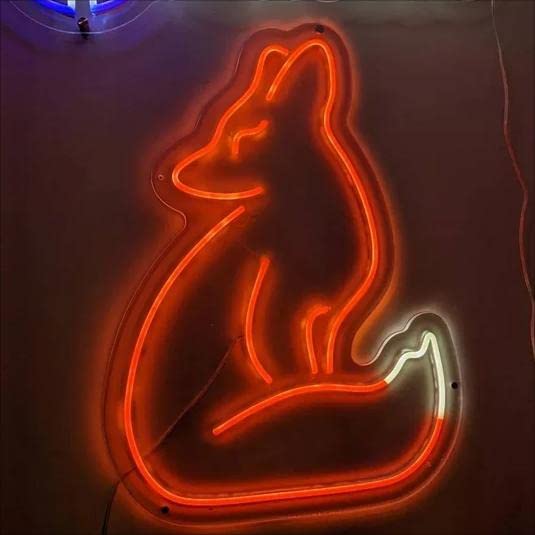 Fox Neon Sign - Animal LED Light for Home, Bedroom & Living Room Decor with Dimmable Switch | Perfect for Wall Art, Party Decor & Gift Ideas