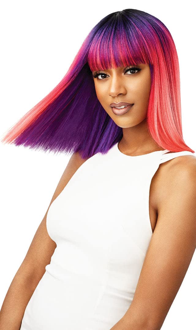 Outre Full Wig by Wigpop - Heat Resistant Synthetic Fiber Wig in High Tex Taurus (613 Blonde) for Cosplay, Costume Parties & Everyday Glamour
