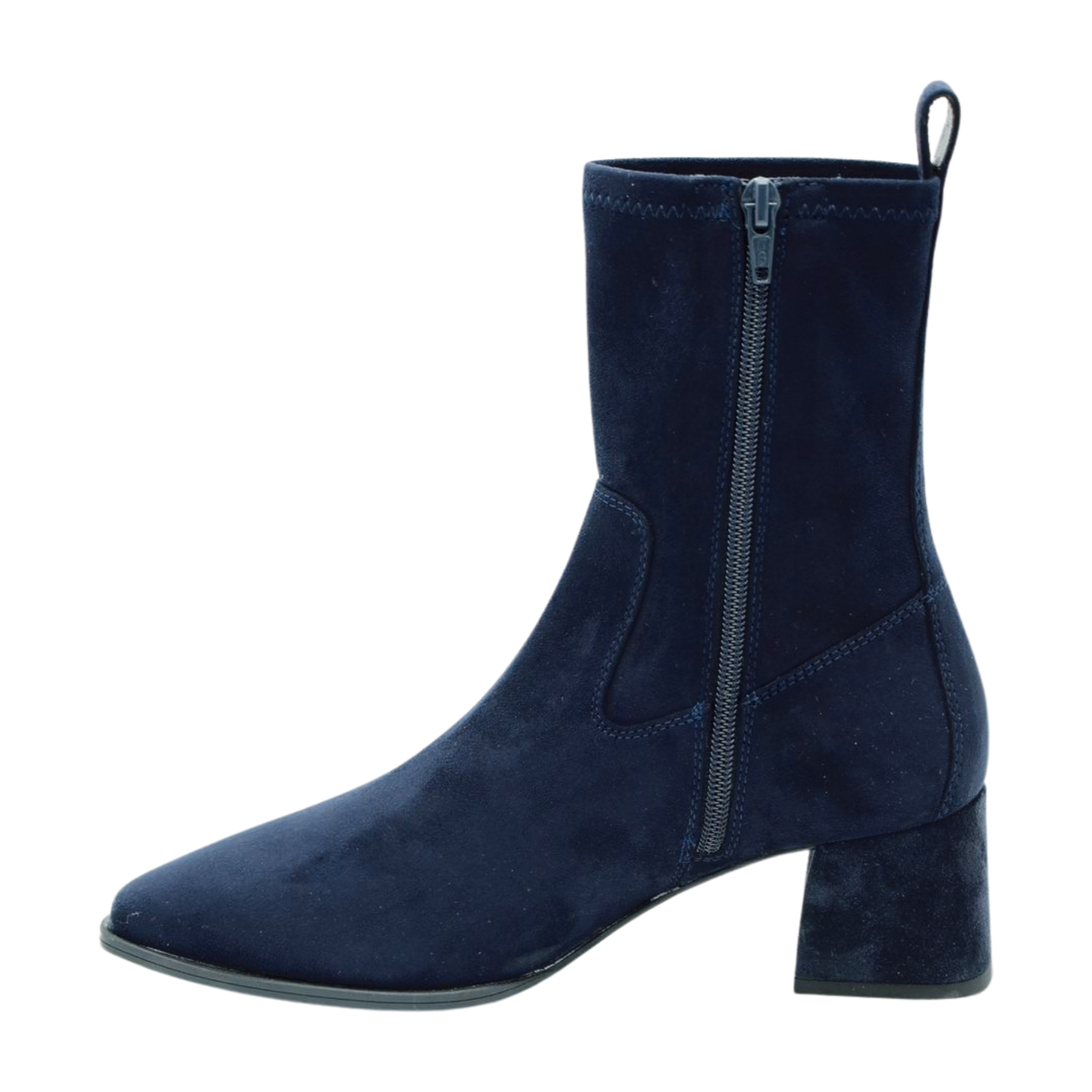 UNISA Women's Navy Suede Ankle Boots - Langley Comfortable Low Heel Chelsea Booties for Fall & Winter | Casual Outfits, Office Wear, Date Night Shoes