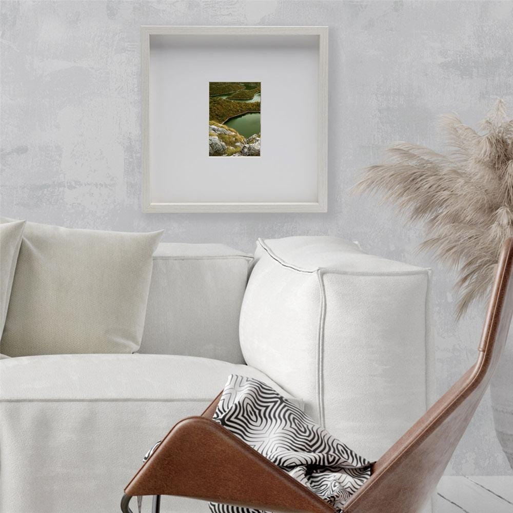 15x15 Inch White Square Picture Frame - 5x7 Matted Display for Art & Photos | Perfect for Wall Decor, Home Gallery, and Office Display