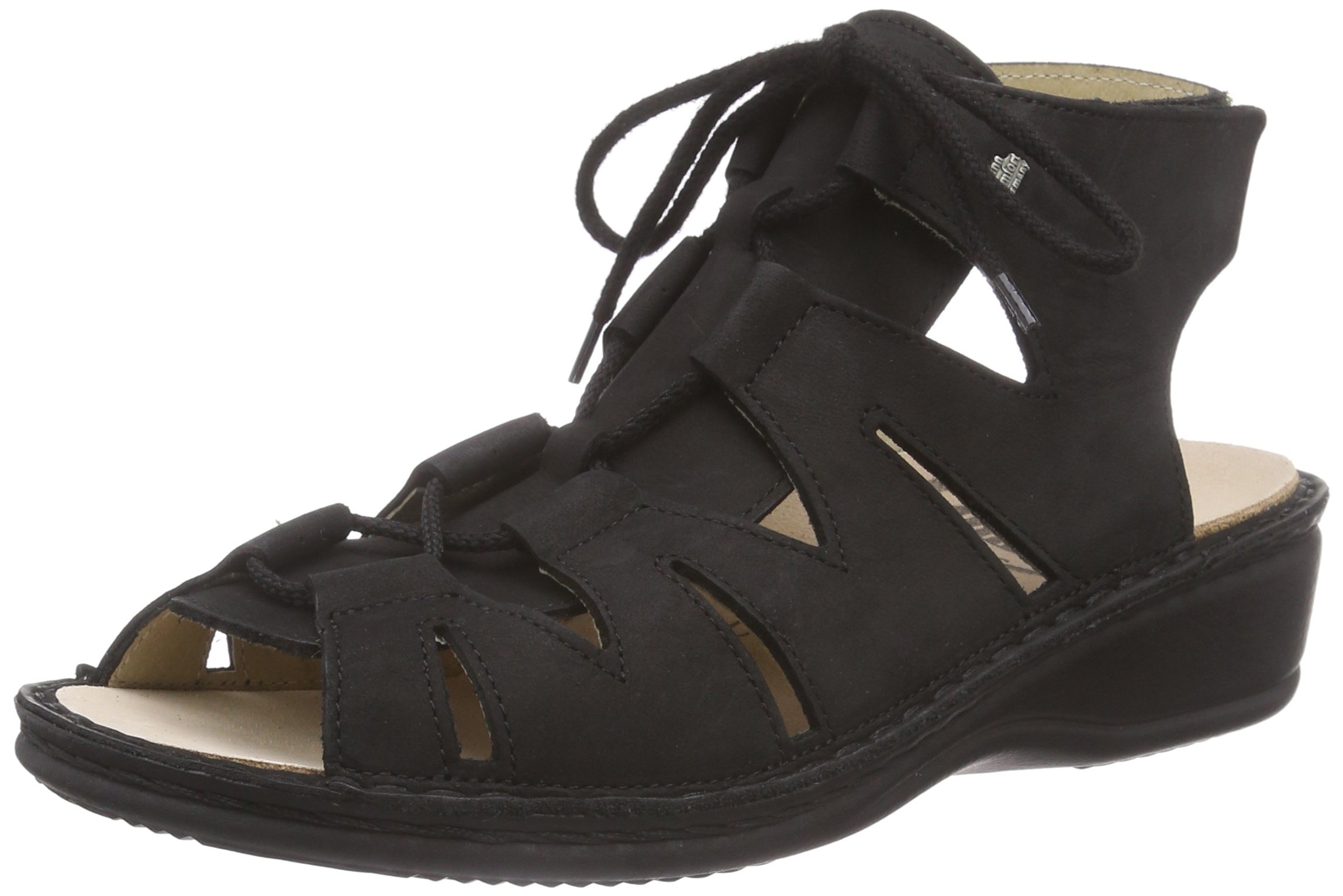 Finn Comfort Malaga Black Leather Shoes - Size 36 EU (US Women's 6) - Premium Comfort Footwear for Walking, Travel & Everyday Wear