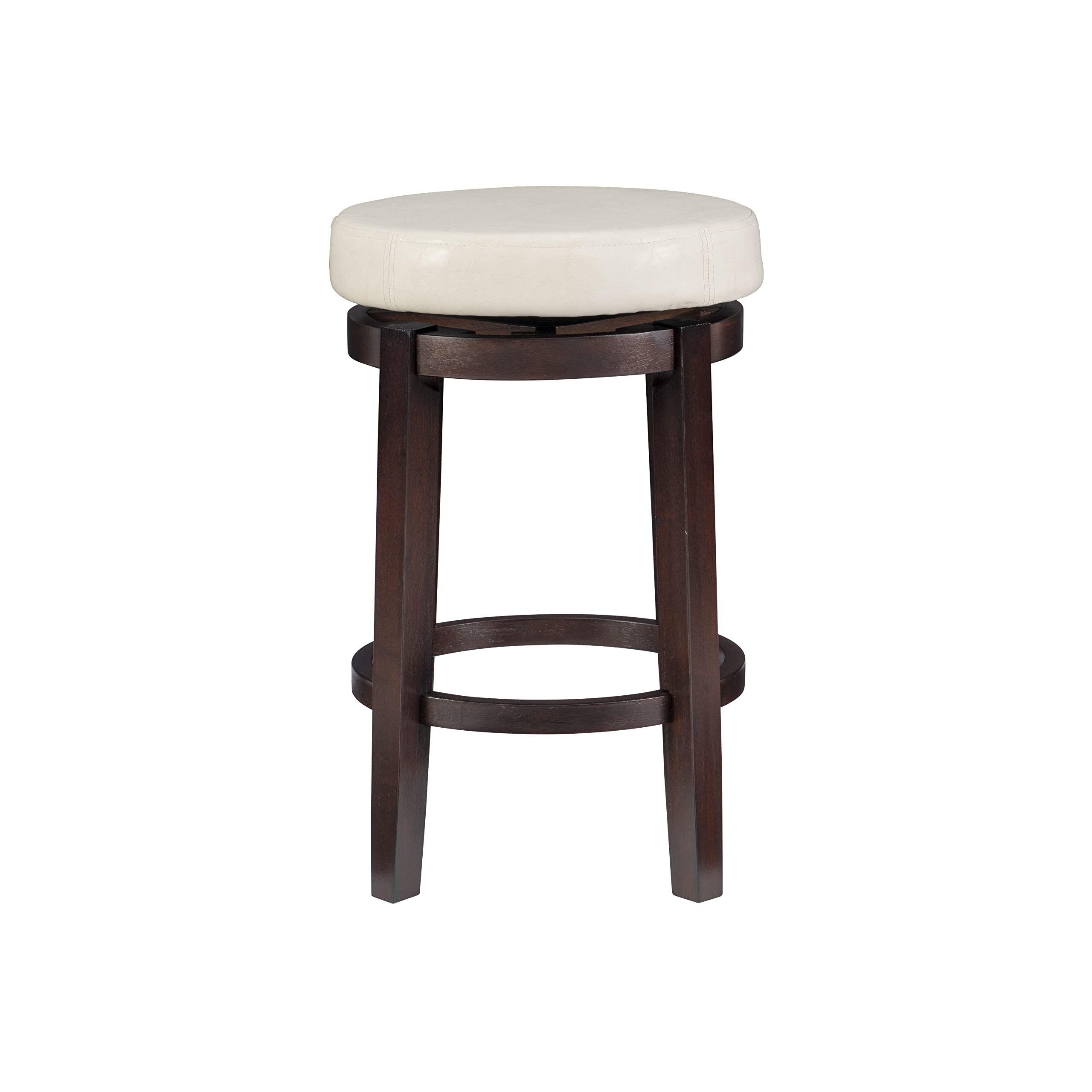 Linon Maya Rice 24 Inch Counter Height Bar Stool with Back Support - Modern Kitchen Island Stool for Dining, Breakfast Nook & Home Decor