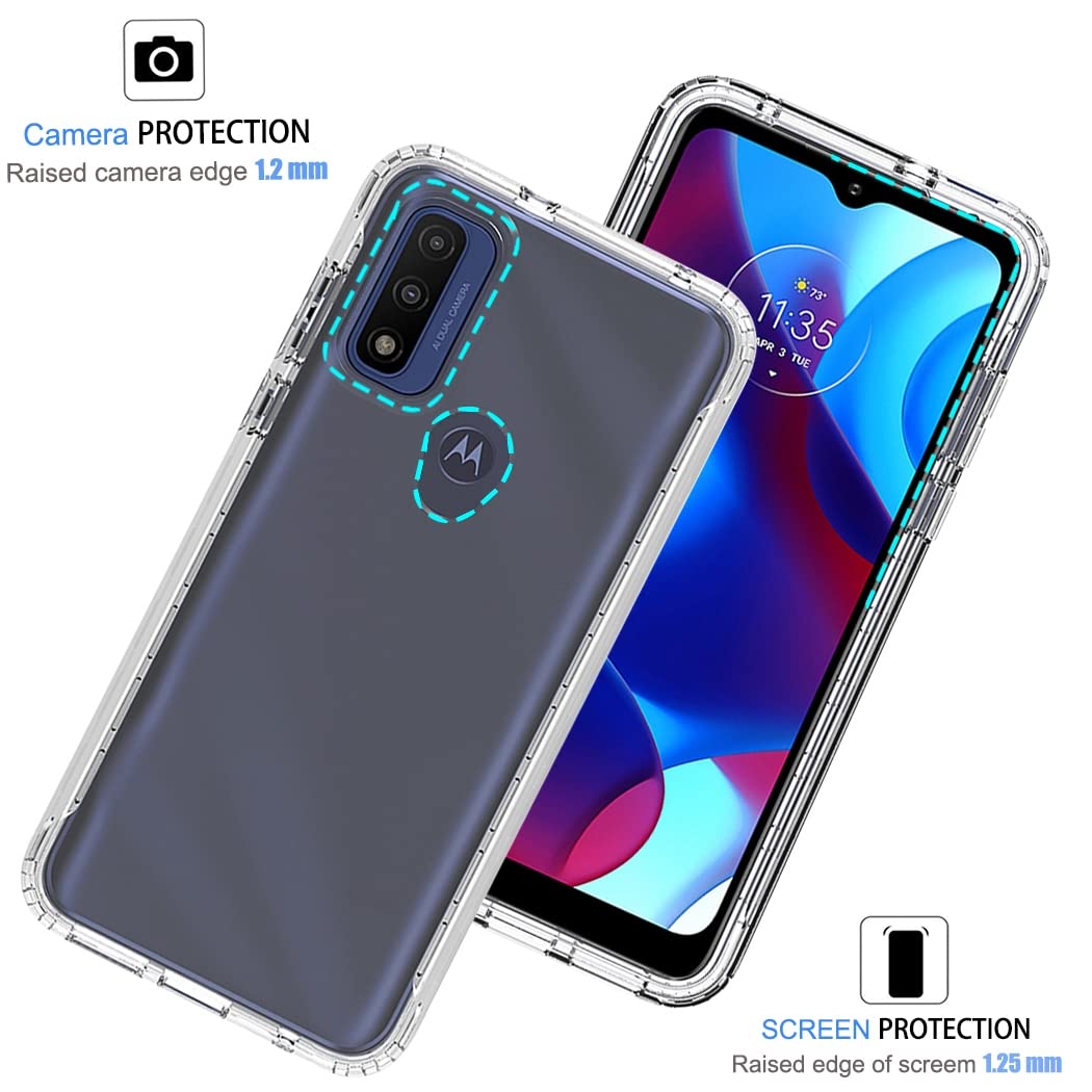 **Moto G Pure Case 2021 - Clear Full Body Protective Hard PC Shell with Tempered Glass Screen Protector | Shockproof & Scratch-Resistant Cover for Motorola Moto G Pure (2021) | Perfect for Everyday Use, Travel & Outdoor Activities**