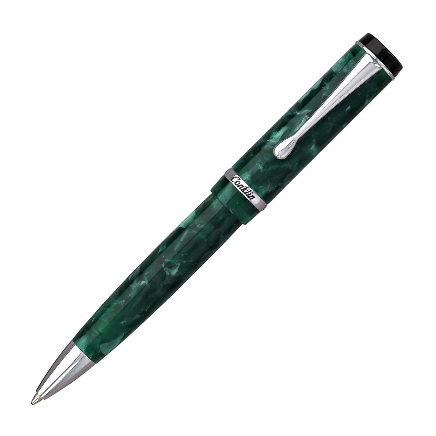 Conklin Duragraph Ballpoint Pen - Forest Green Fountain Pen for Writing, Journaling & Office Use - Premium Gift for Professionals & Students