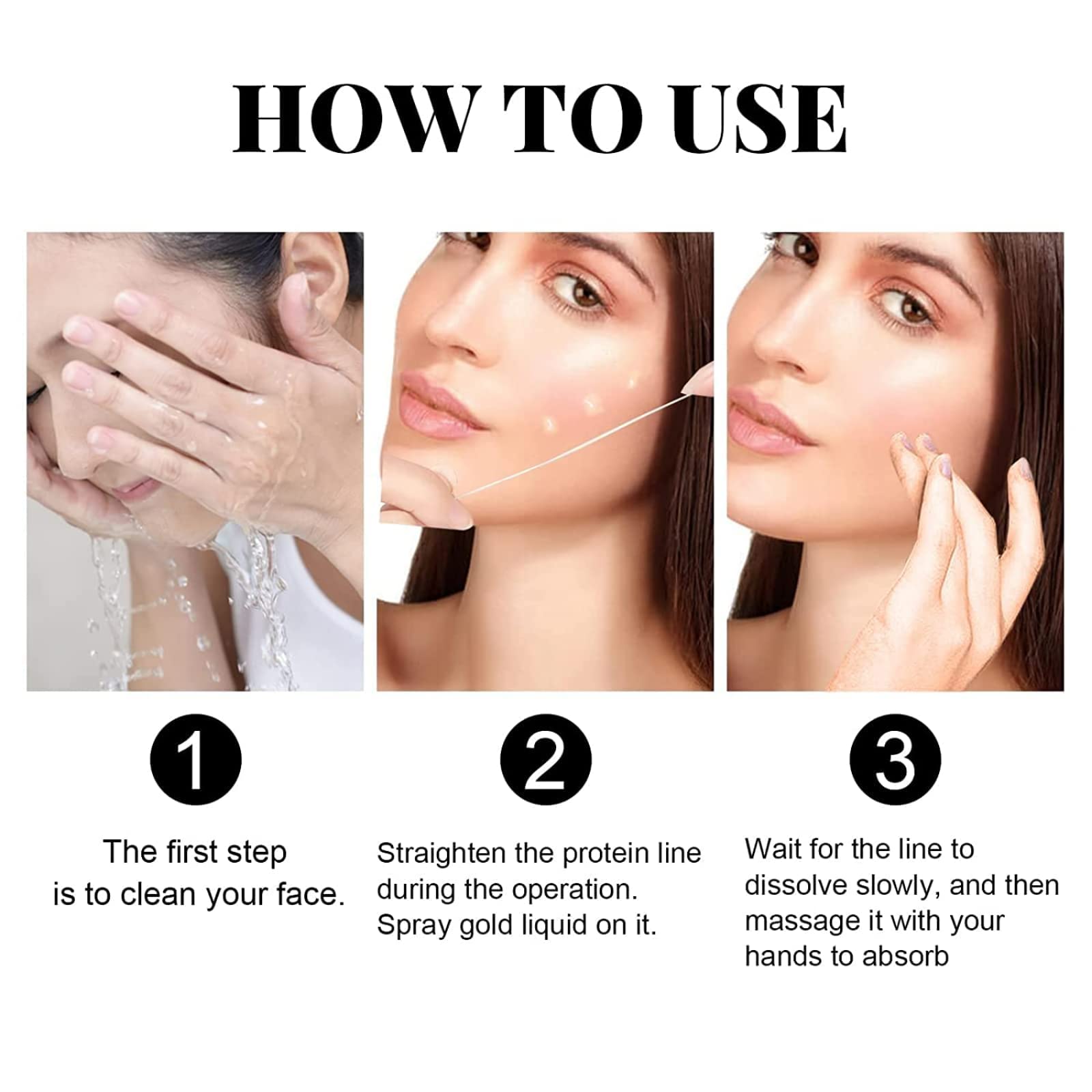 Absorbable Collagen Threads for Face Lift - Invisible Korean Soluble Protein Threads for Wrinkles & Skin Tightening (5 Set) | Anti-Aging Facial Treatment for Smooth & Youthful Skin