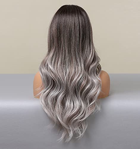 Platinum Blonde Ombre Lace Front Wig - Natural Looking Human Hair Wig for Women | Perfect for Cosplay, Parties & Daily Wear