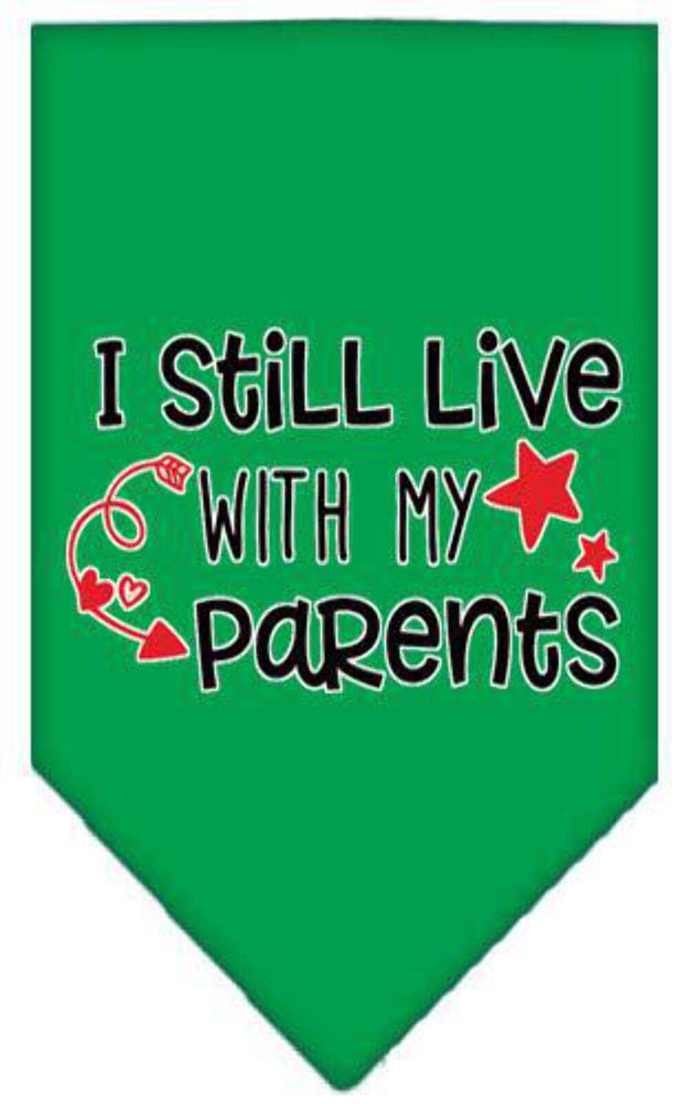 Funny Pet Bandana for Dogs - 'I Still Live With My Parents' Screen Printed Purple Small Dog Bandana | Perfect for Pet Costumes, Halloween, and Daily Wear