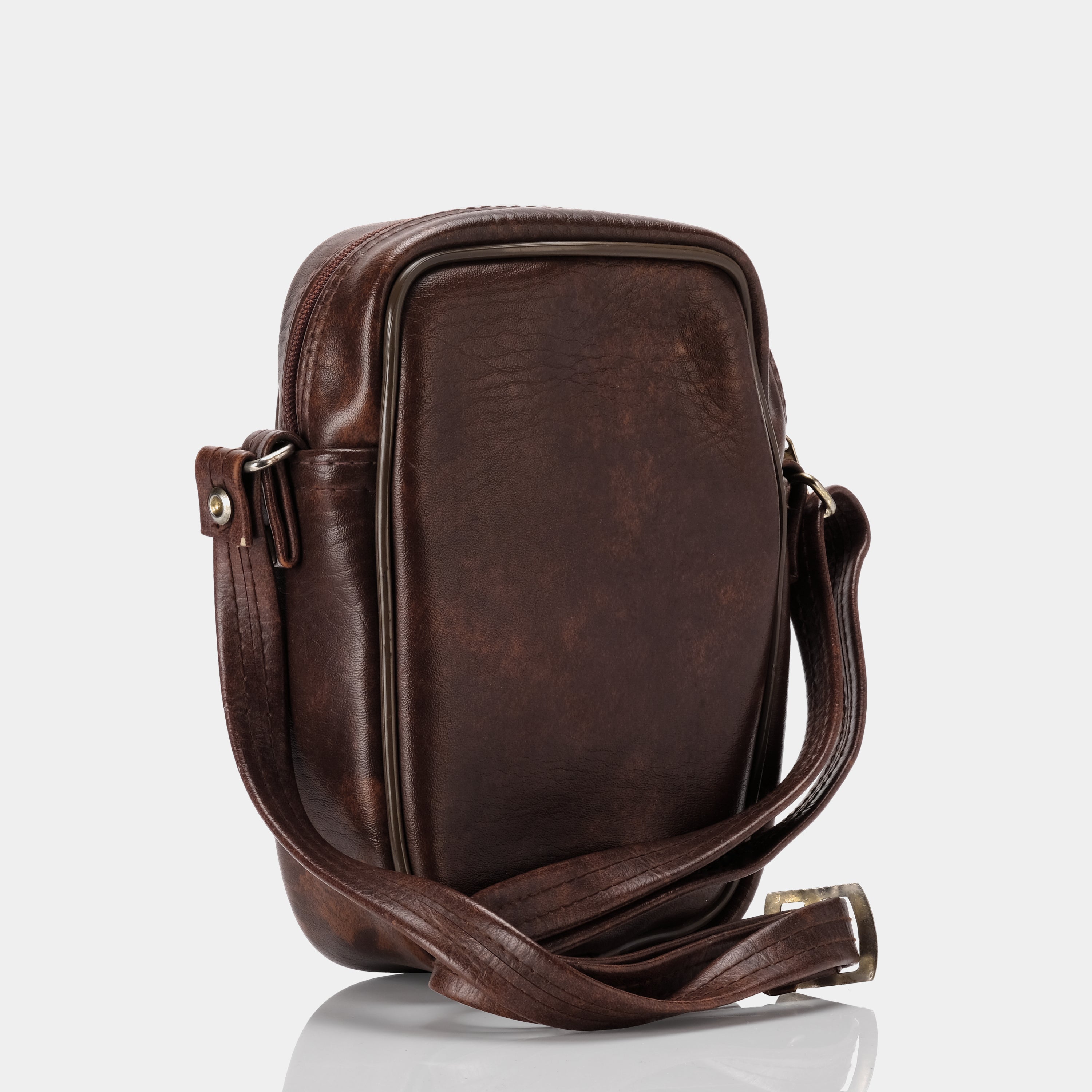 Vintage Brown Polaroid SX-70 Folding Leather Camera Case - Perfect for Instant Film Photography, Travel & Retro Style Enthusiasts
