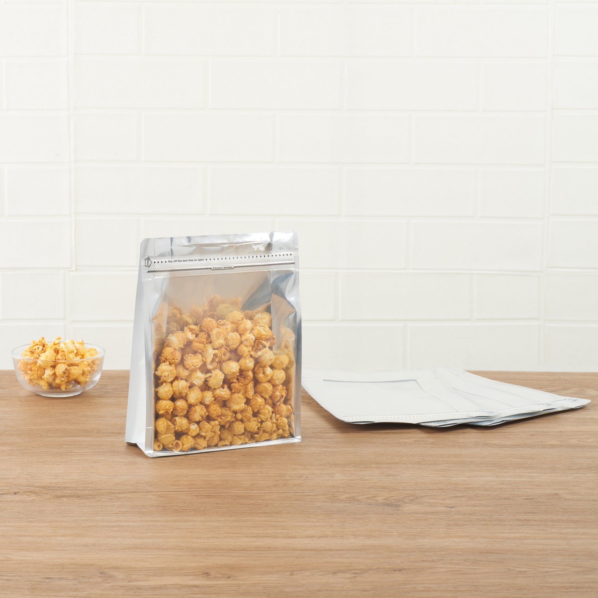 Premium White Plastic Large Snack Bags - Double Seal, Rip Lock & Heat Sealable (9.5
