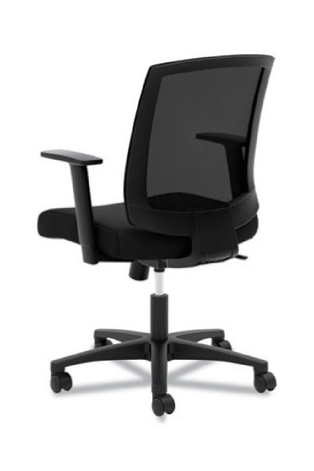 HON Black Mesh and Fabric Mid Back Task Chair with Adjustable Tilt, Tension Control & Locking Mechanism - Ergonomic Office Chair for Home & Workspaces