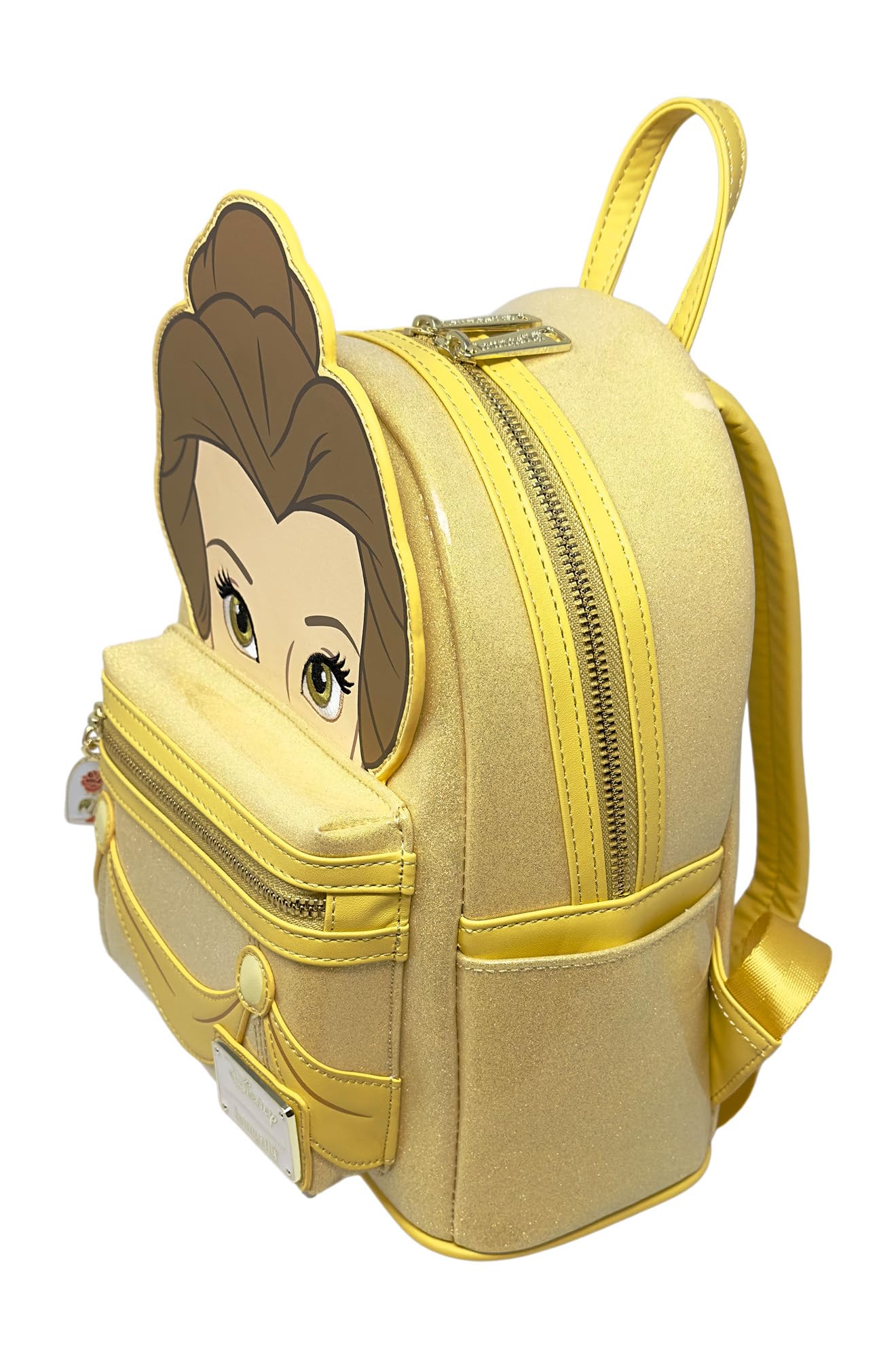 Loungefly Disney Beauty and the Beast Belle Cosplay Women's Double Strap Shoulder Bag Purse - Fashion Accessory for Disney Fans, Cosplay Events & Everyday Use