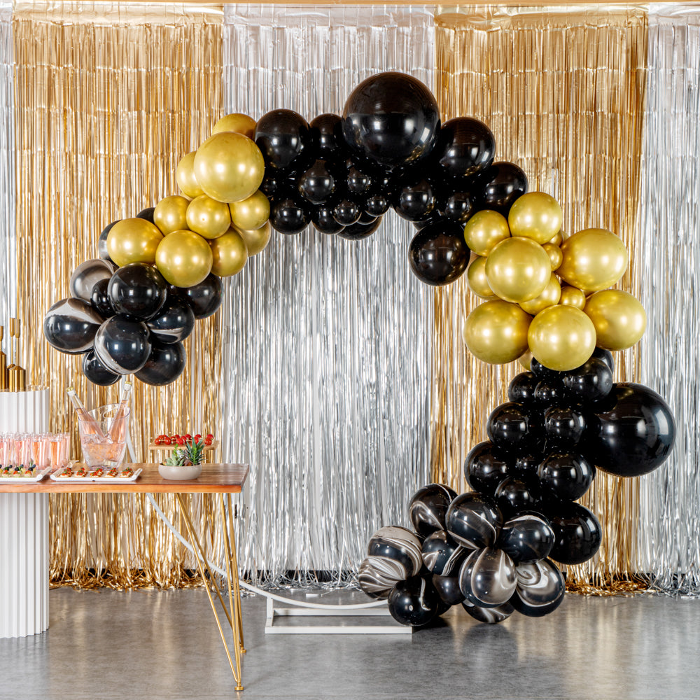 Balloonify Black and Gold Balloon Arch Garland Kit - 134 Pieces Party Decorations for Weddings, Birthdays & Baby Showers - 1 Count Box