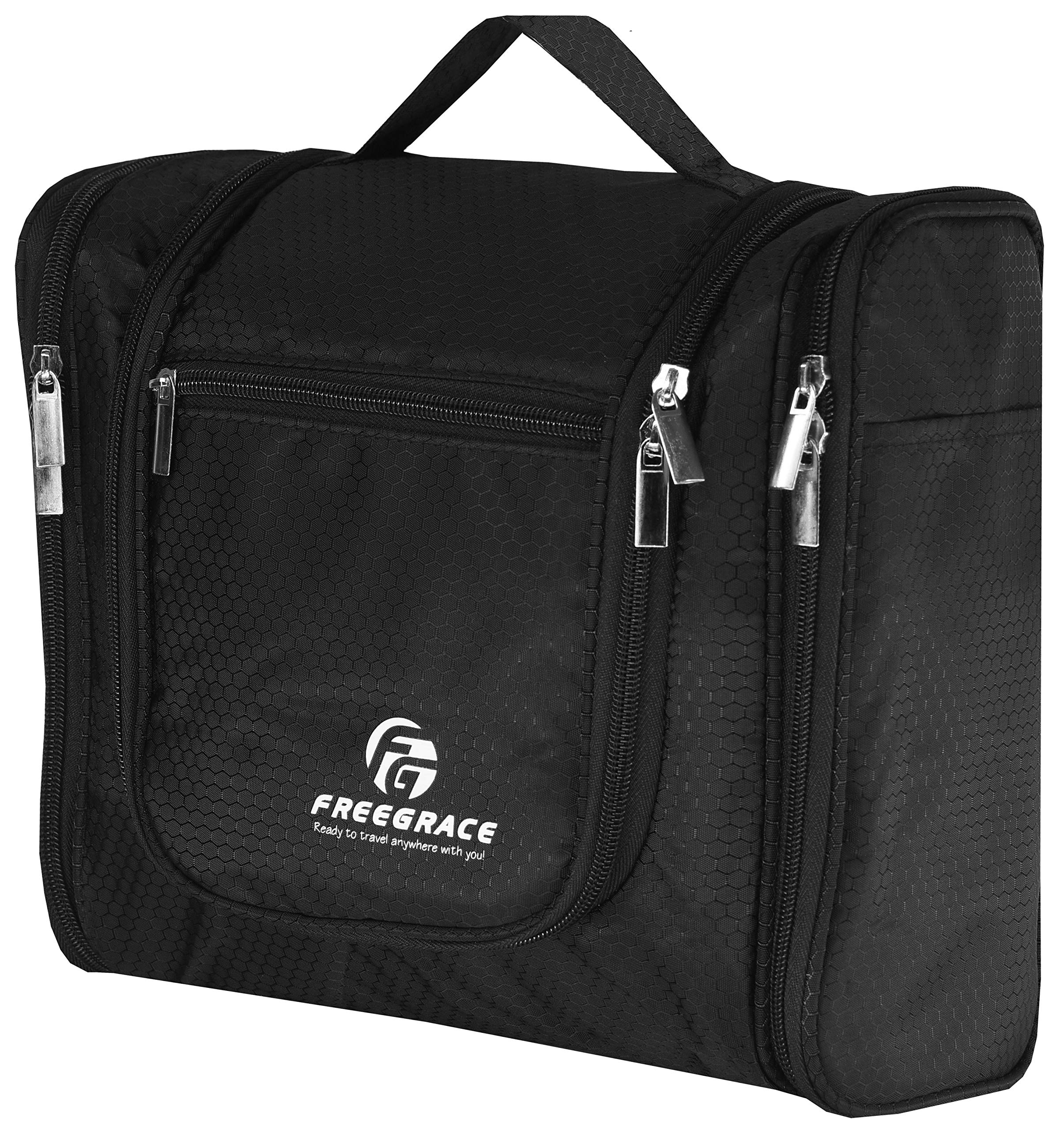 Extra Large Hanging Toiletry Bag - Premium Travel Organizer for Men & Women | Waterproof Nylon Cosmetic & Shower Bag | Perfect for Bathroom, Gym, Camping & Vacation | Holds Toiletries, Makeup & Brushes Securely