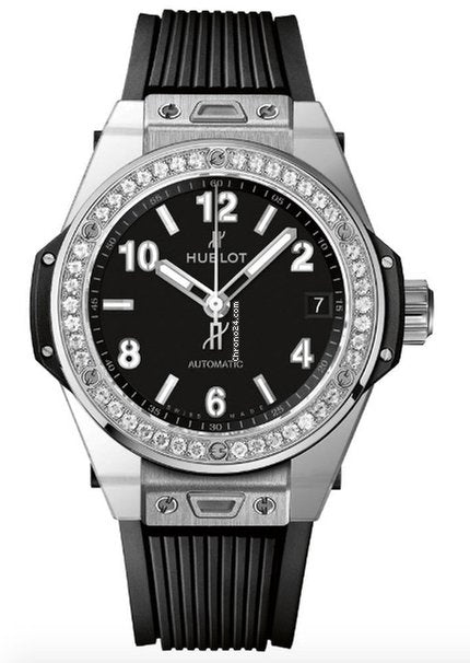 Hublot Big Bang 39mm One Click Steel Diamond Automatic Watch for Men - Luxury Swiss Timepiece with Date Function, Perfect for Business Meetings & Special Occasions