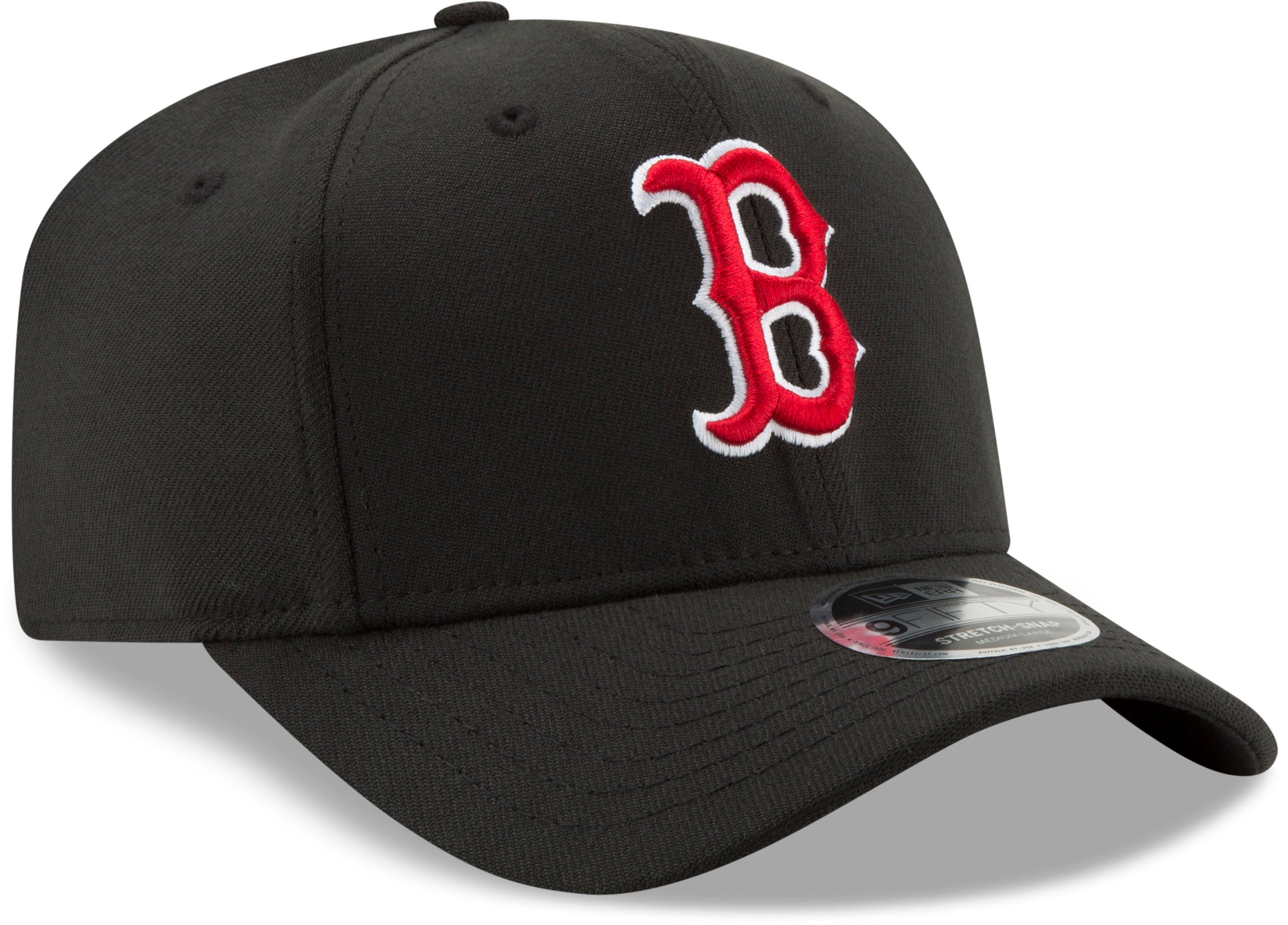Boston Red Sox New Era 950 Black Stretch Snapback Cap - Adjustable Baseball Hat for Men & Women - Perfect for Games, Casual Wear & Sports Fans