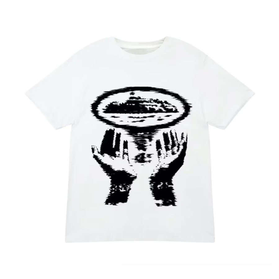 Corteiz Sketchy Hands Logo T-Shirt for Men & Women - White Cotton Streetwear Tee for Casual Outfits & Urban Fashion