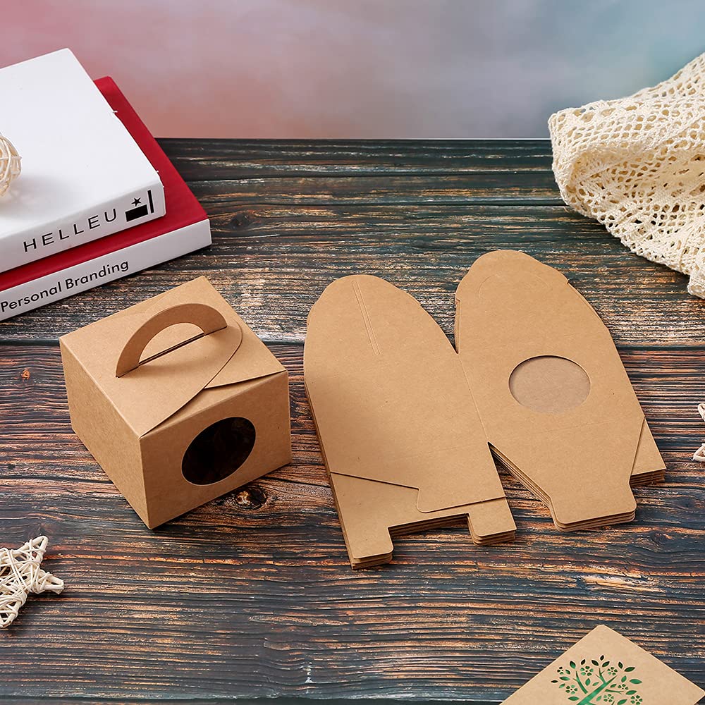 Ezek Colored Gift Boxes with Window and Handle - 12 Pack for Picnic, Wedding, Birthday, Valentine's Party | Perfect for Party Favors, Gift Packaging, and Special Occasions