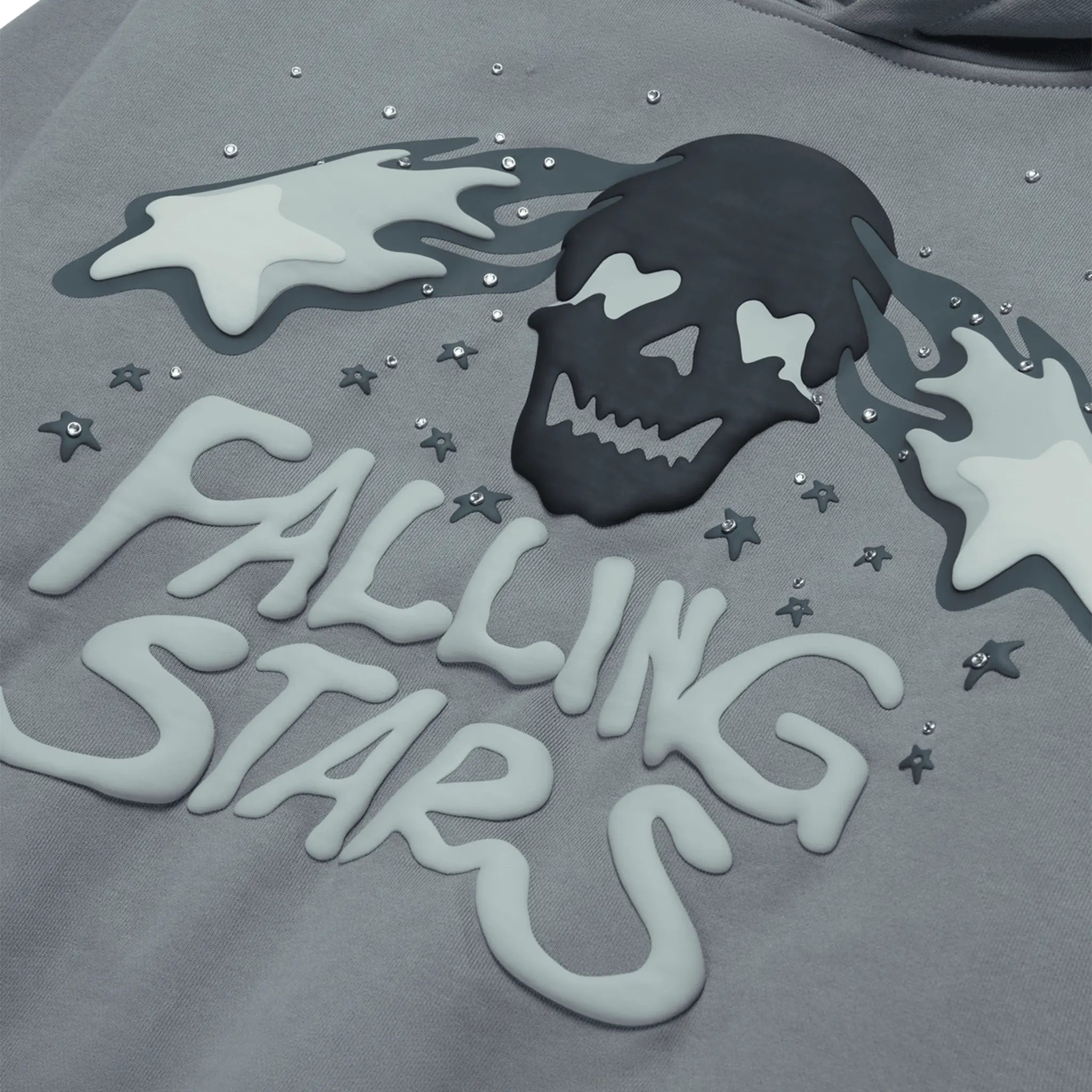 Broken Planet Falling Stars Dark Grey Hoodie - Trendy Streetwear for Men & Women | Perfect for Casual Outfits, Gym, and Outdoor Activities
