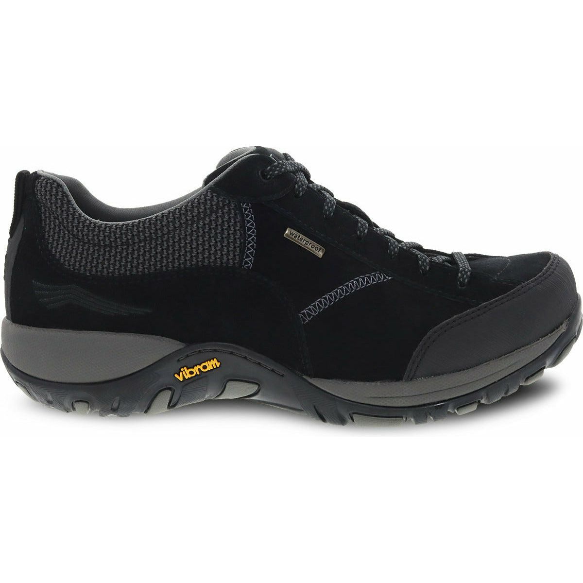 DANSKO Women's Wide Width Paisley Black Suede Clogs - Comfortable Slip-Resistant Shoes for Nurses, Teachers & Healthcare Professionals