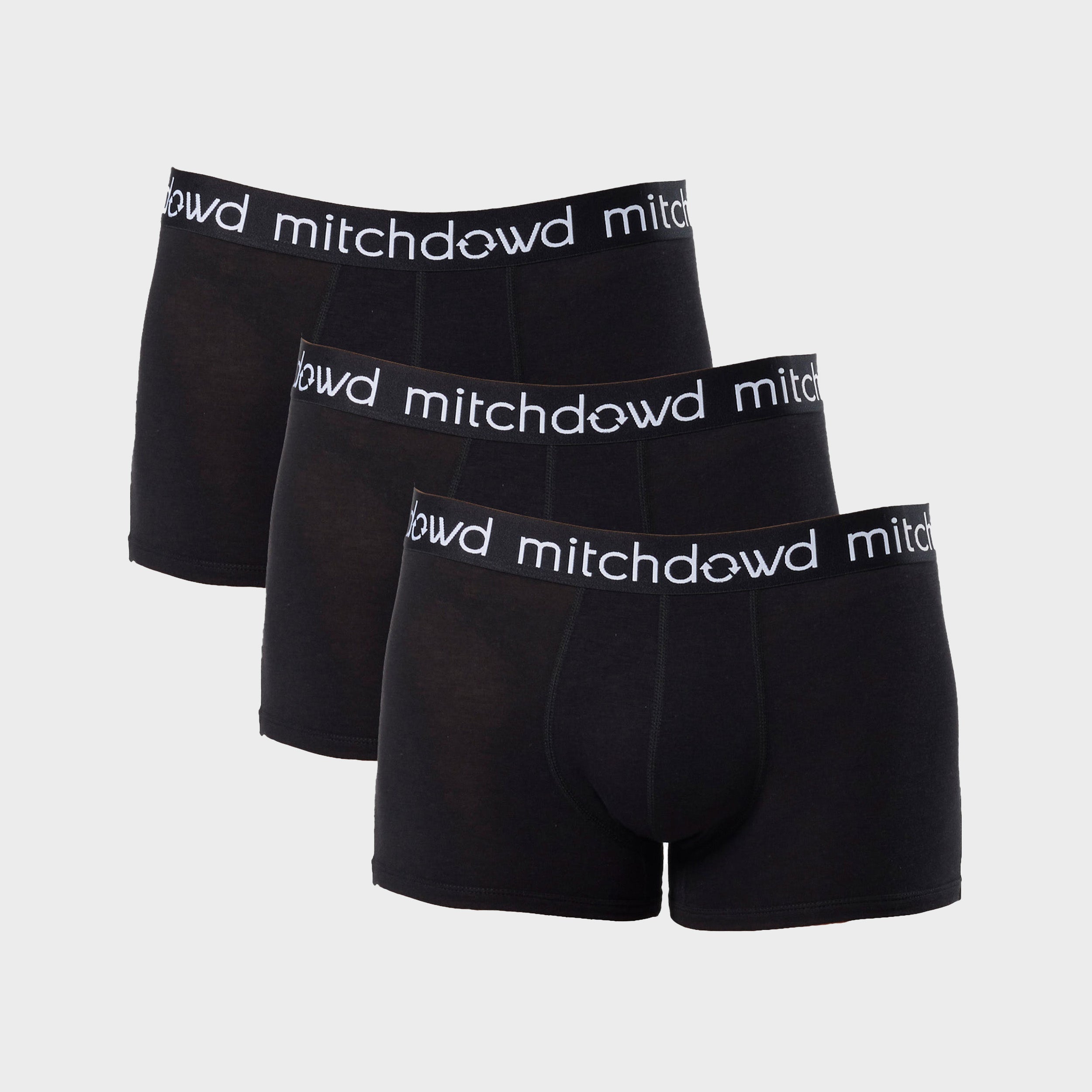 3 Pack Men's Bamboo Trunk Boxer Briefs - Soft Breathable Underwear for Men, Perfect for Daily Wear, Workout & Travel