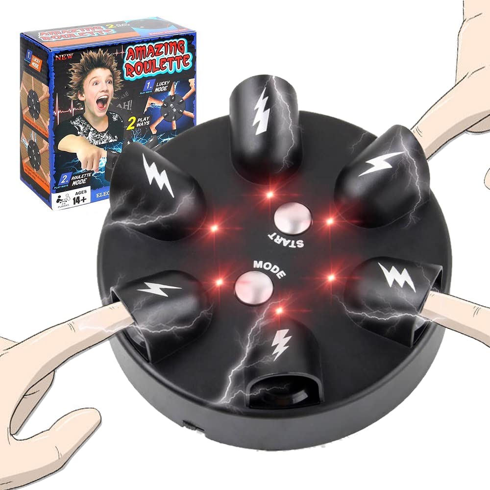 YEIBOBO Electric Shock Roulette Party Game - Fun Finger Shock Game for 2-6 Players, Exciting Group Party Toy & Gift for Game Nights, Adult Drinking Games, and Family Gatherings