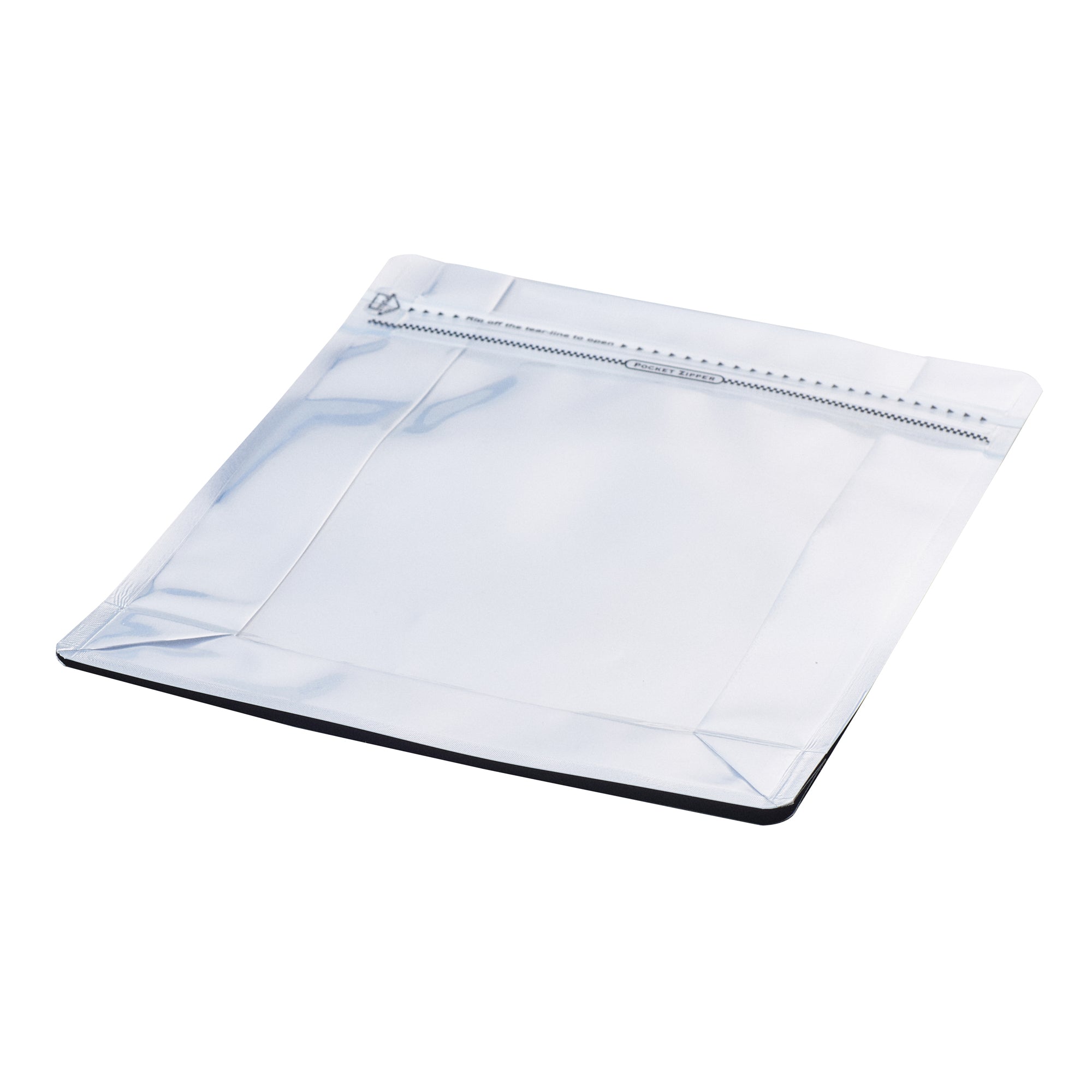 BAG TEK Black Plastic Large Snack Bags - Double Seal, Rip Lock, Heat Sealable (9.5