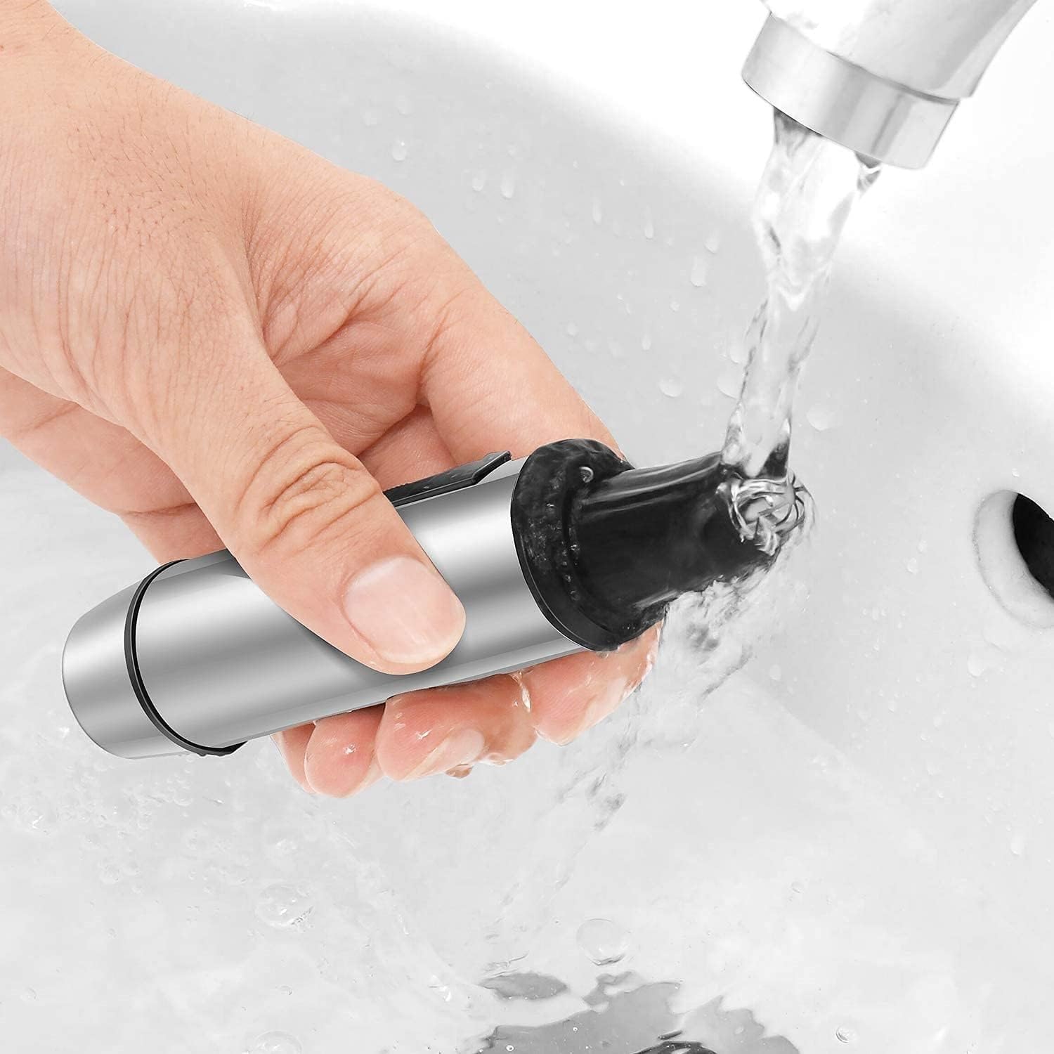 KouRy 4-in-1 Cordless USB Rechargeable Nose Ear Hair Trimmer for Men - Waterproof Face, Beard & Sideburns Grooming Kit - Perfect for Travel, Home & Office Use - Ideal Gift for Father's Day & Birthday