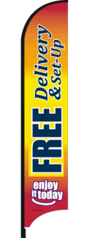 Feather Flag Banner - Customizable & Durable Outdoor Advertising Flag | Perfect for Grand Openings, Car Dealerships & Real Estate Signs | Free Shipping & Easy Setup