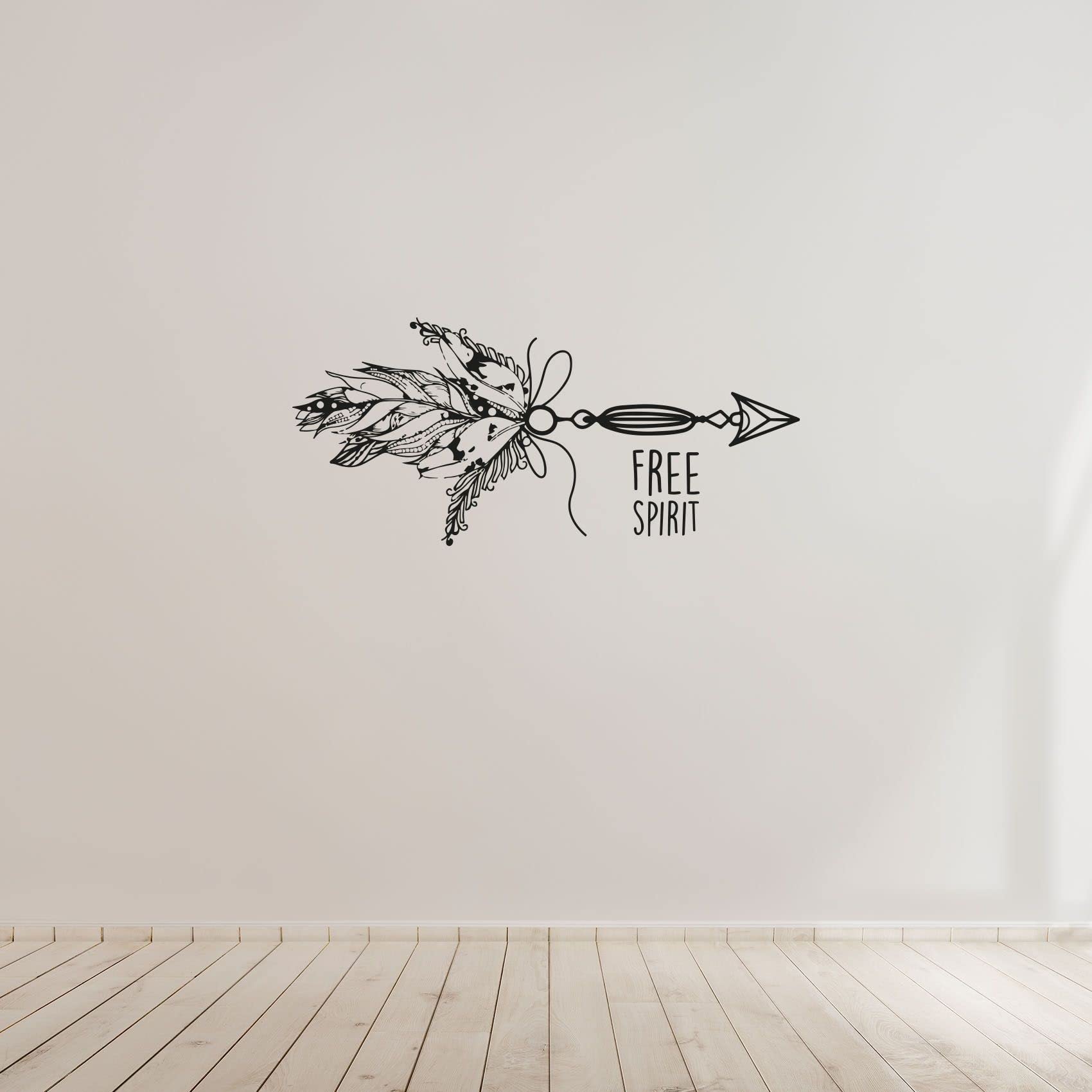 Bohemian Arrow Wall Decal - Modern Abstract Boho Art Sticker for Kids Room, Nursery, Bedroom Decor - Vinyl Wall Art (20x30 inch) - Perfect for Home, Office & Dorm Room Decoration