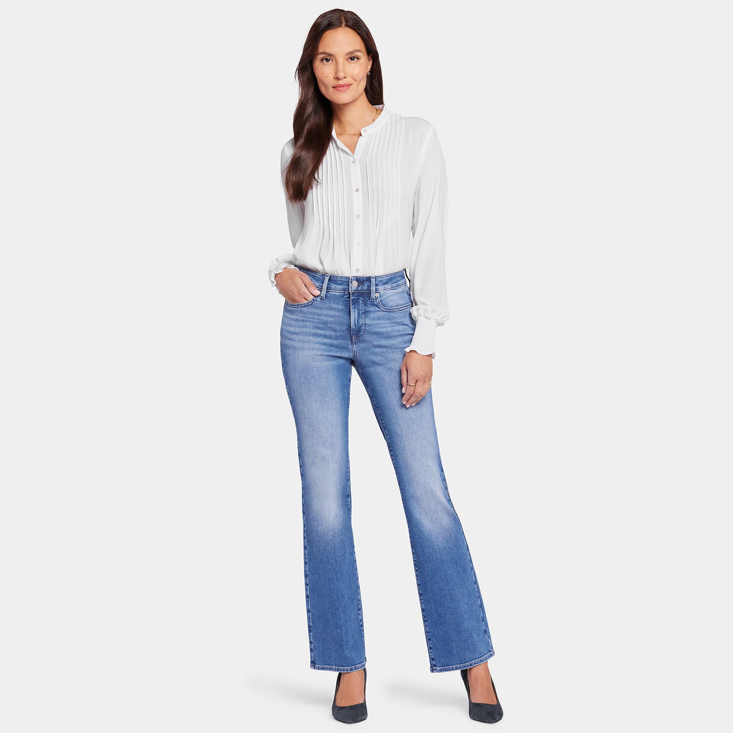 Blake Slim Flared Jeans for Women - High Waisted Stretch Denim Pants with Bootcut Leg | Perfect for Casual Wear, Date Night & Office Outfits