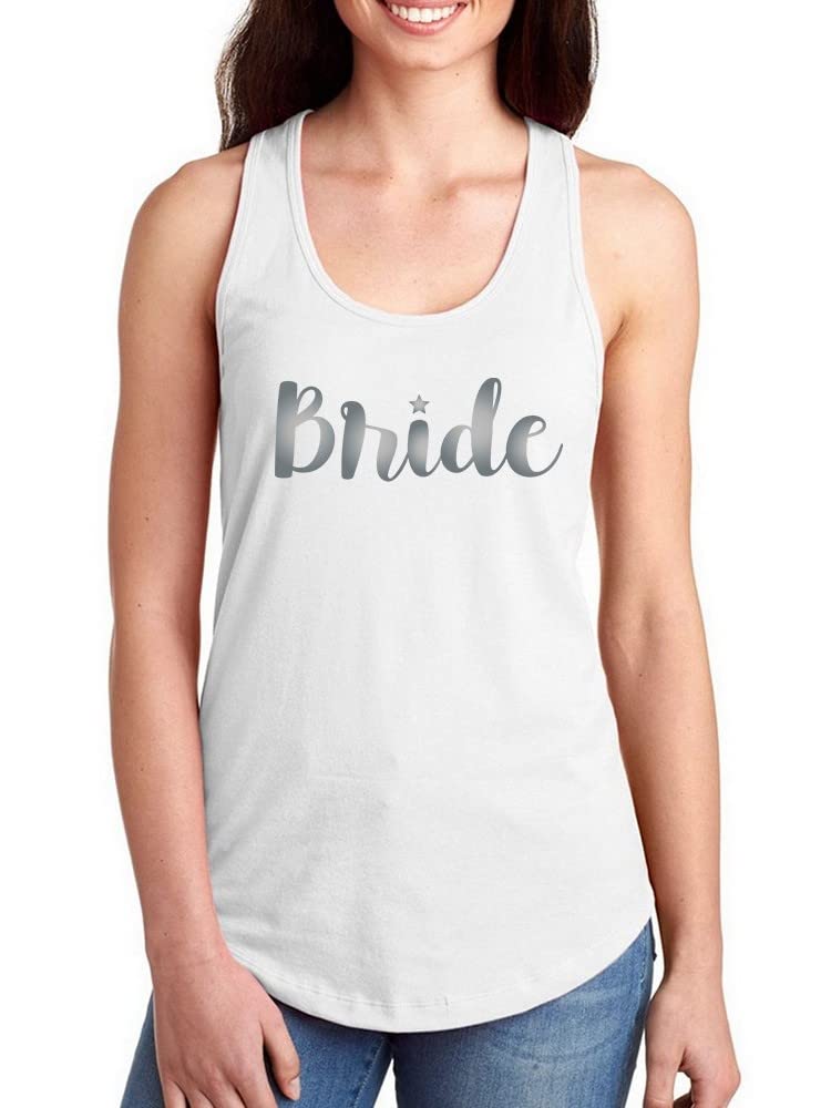 Smartprints Bride Graphic Women's Racerback Tank Top - Comfortable Workout & Yoga Shirt for Women, Perfect for Bachelorette Parties, Bridal Showers & Girls' Night Out