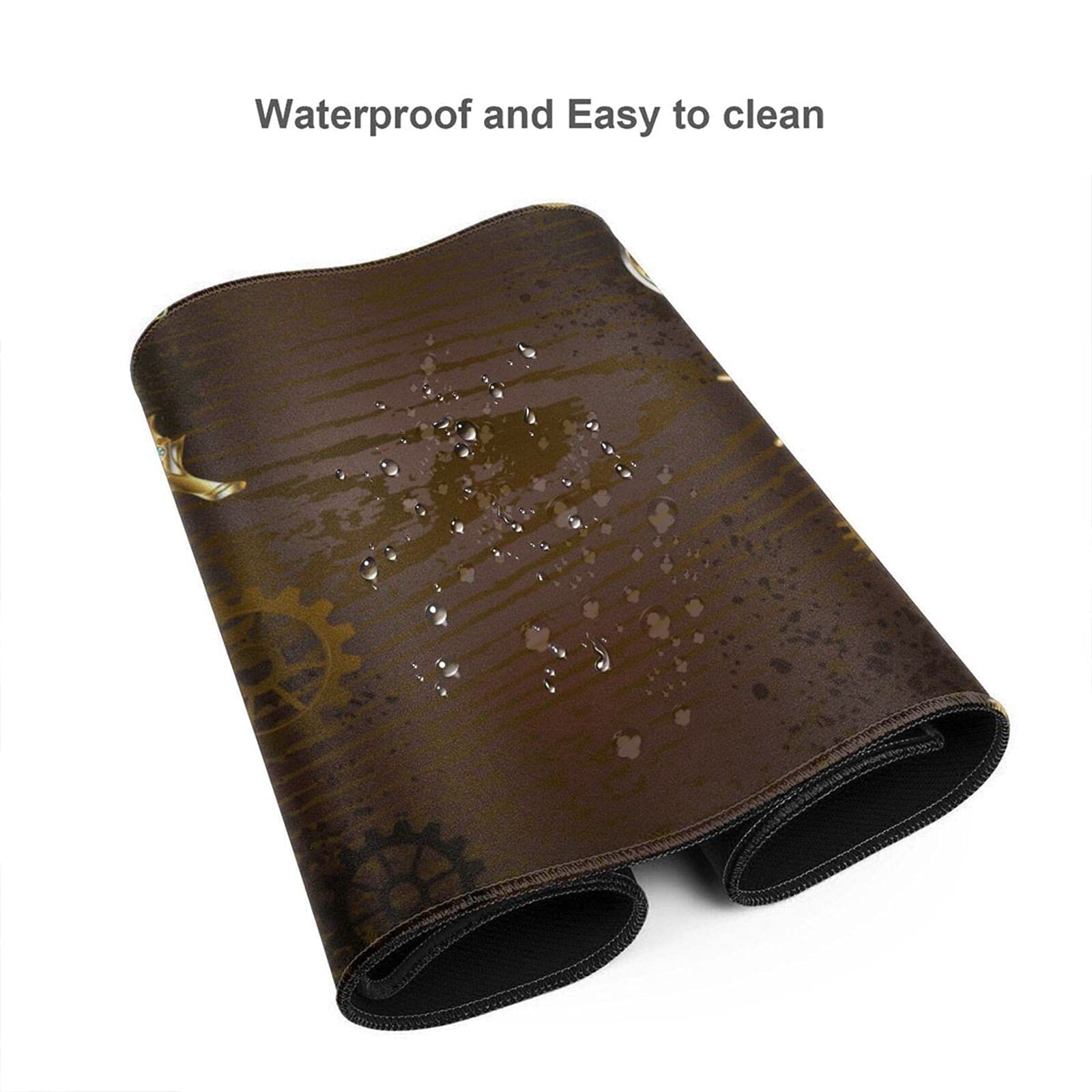 Steampunk Gaming Mouse Pad - Extra Large Extended Mouse Mat with Keyboard Pad for PC, Laptop & Computer Gamers | Perfect for Gaming Setups, Office Work & Home Desks