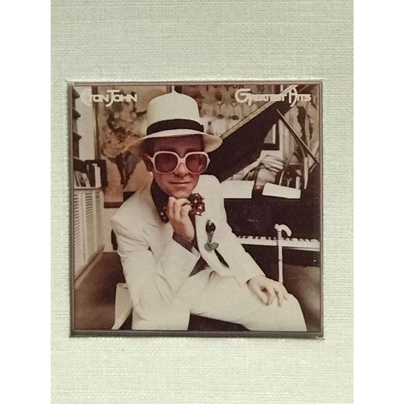 Elton John Greatest Hits White Matte RIAA Gold LP Award - Rare Vinyl Record for Collectors & Music Enthusiasts - Perfect for Home Decor, Gifts & Music Lovers
