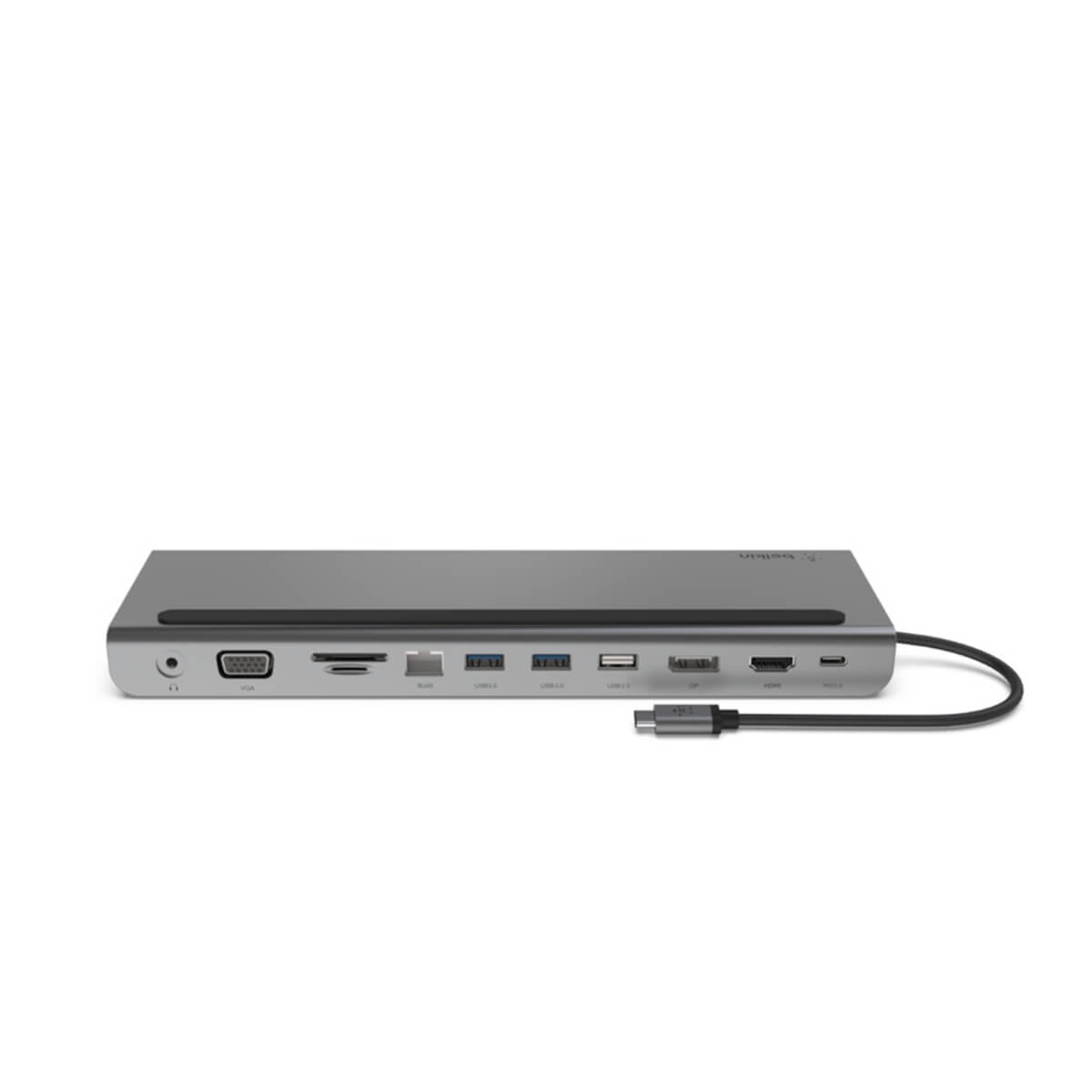 Belkin 11-in-1 USB C Hub Multiport Adapter with 4K HDMI, Ethernet, USB 3.0, SD Card Reader - Perfect for MacBook Pro, iPad Pro, and Windows Laptops for Home Office & Gaming Setup