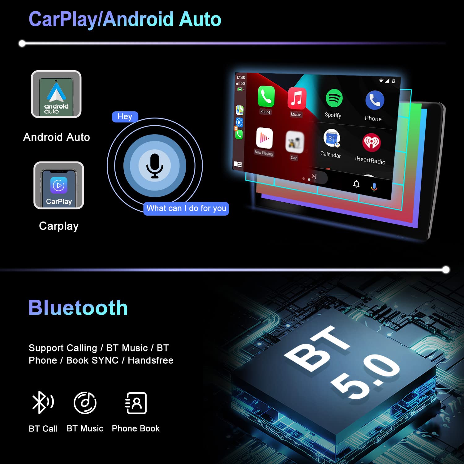 9inch Android 12 Car Stereo for Opel Corsa E 2015-2019 & Adam 2013-2016 - 2 Din Head Unit with Free Rear Camera - Supports DAB+, Mirrorlink, USB, WiFi, Bluetooth, CarPlay & GPS Navigation - 2GB RAM + 32GB ROM - Perfect for Hands-Free Calling, Music Streaming & Safe Driving