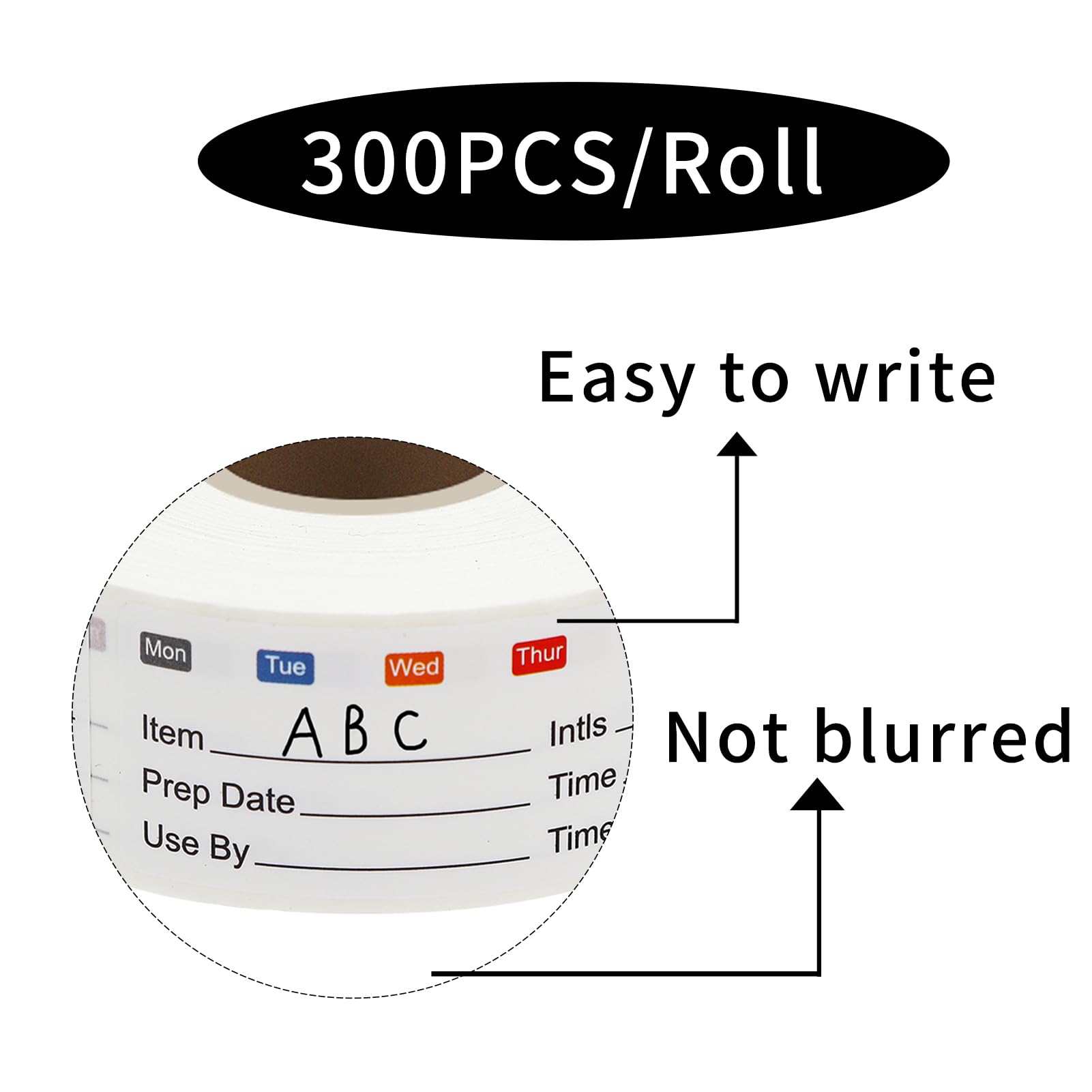 STARLIBOO 300pcs Removable Freezer Labels - 1x3 Inch Waterproof Food Storage Stickers for Freezer Bags & Containers - Oil Resistant, No Residue, Easy to Clean - Perfect for Meal Prep, Pantry Organization & Leftover Labeling