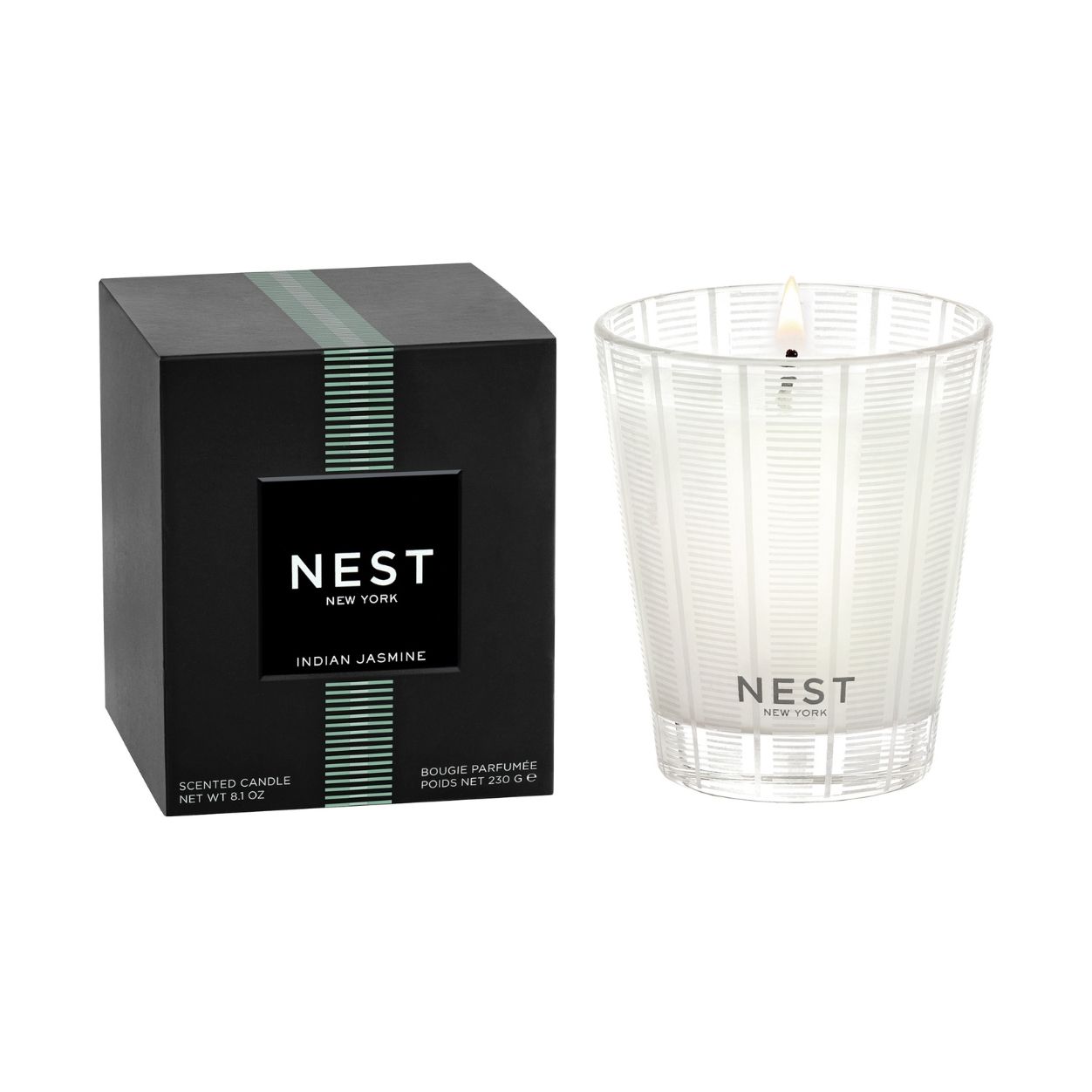 Premium Indian Jasmine Scented Candle - Long-Lasting Aromatherapy Candle for Relaxation, Meditation & Home Decor - Perfect for Bedroom, Bathroom & Yoga Studio