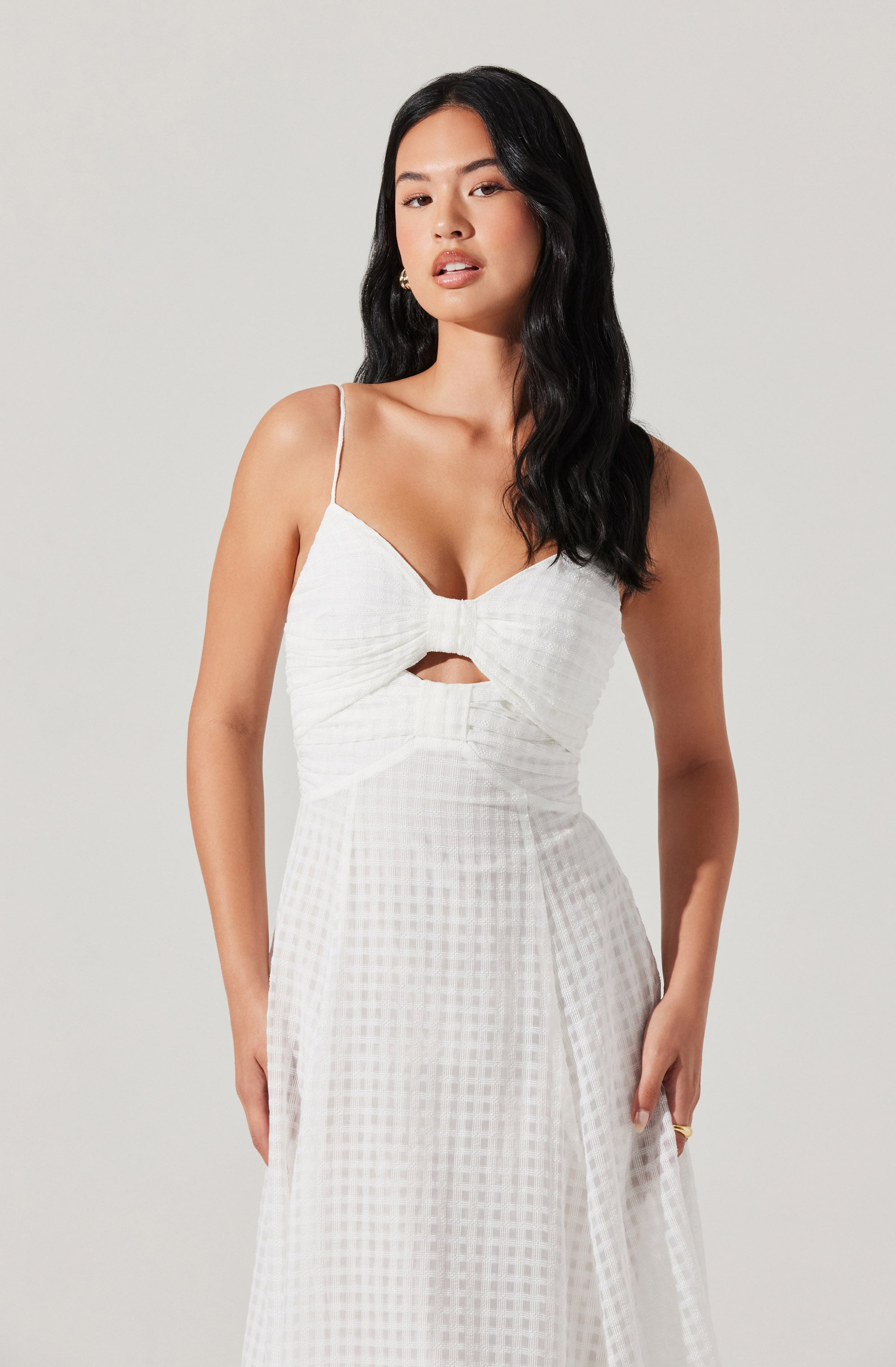 Stylish Celina Checkered Midi Dress for Women | Flattering A-Line Summer Dress | Perfect for Office, Date Night & Brunch Outings