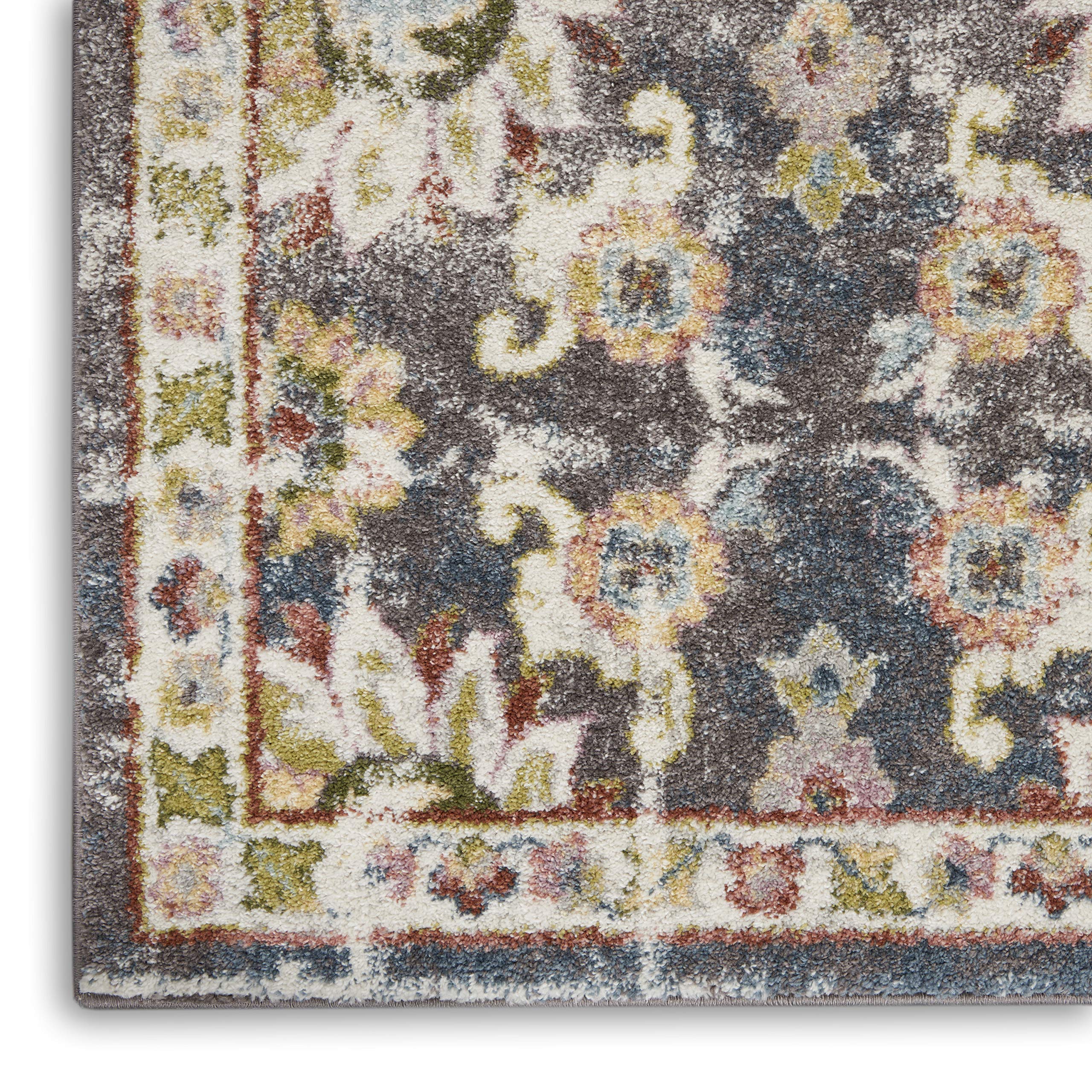 Nourison Juniper Floral Charcoal Multi 7'10