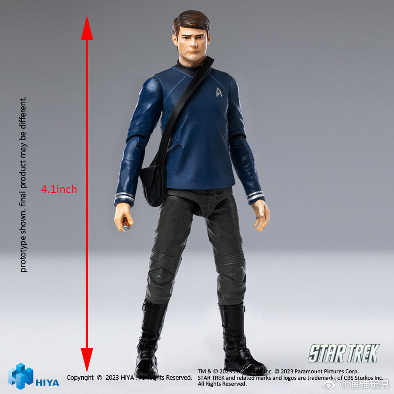 1/18 Scale HIYA 4-Inch Action Figure - Exquisite Mini Series STAR TREK 2009 Dr. McCoy Collectible - Perfect for Display, Gifts & Sci-Fi Collections