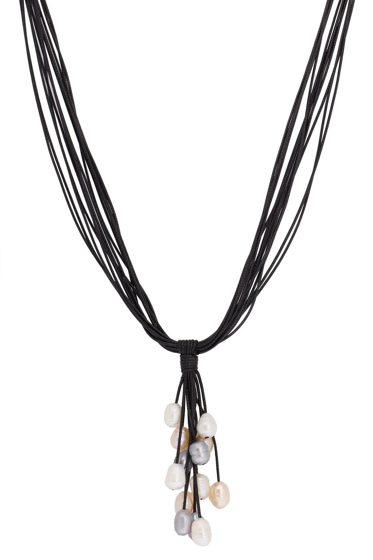 Tahitian Black Pearl Necklace with Wax Cord - Elegant Jewelry for Women, Perfect for Weddings, Parties & Special Occasions