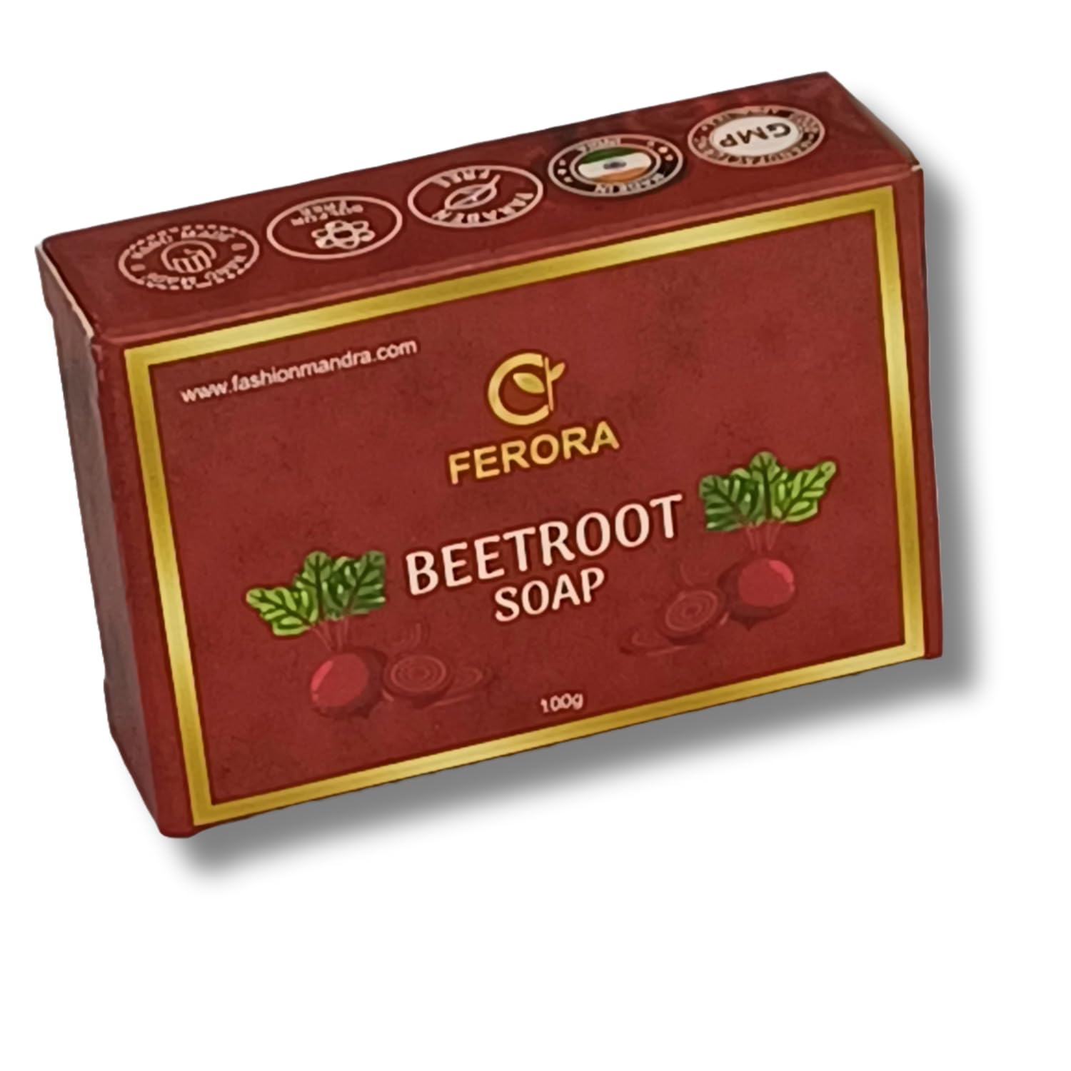 Ferora Handmade Beetroot Brightening Soap for Face & Body - Natural Dark Spot Remover, Hydrating & Moisturizing Bar Soap for All Skin Types (Men & Women) - 100g Each (Pack of 3) | Perfect for Daily Skincare Routine, Acne Treatment & Glowing Skin