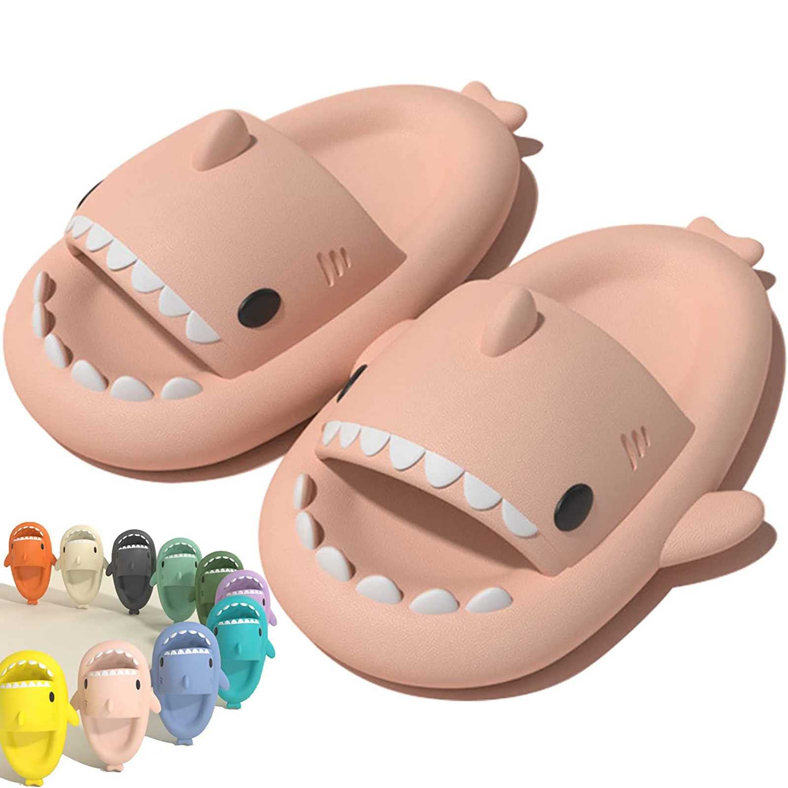 Comfortable Shark Slippers for Women, Men & Kids - Anti-Slip Open Toe Slides in Multiple Colors | Perfect for Summer, Beach, Pool & Home Use