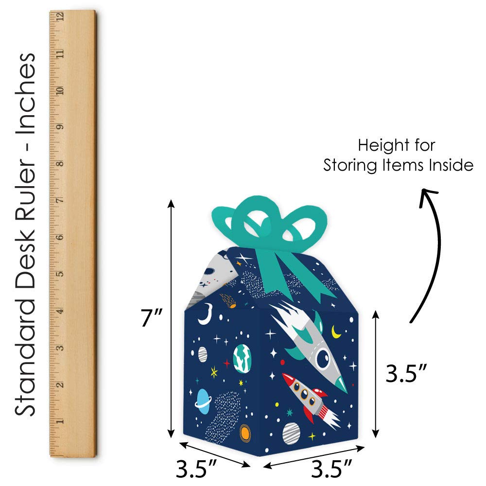 Rocket Ship Gift Boxes - Set of 12 for Baby Showers & Birthday Parties