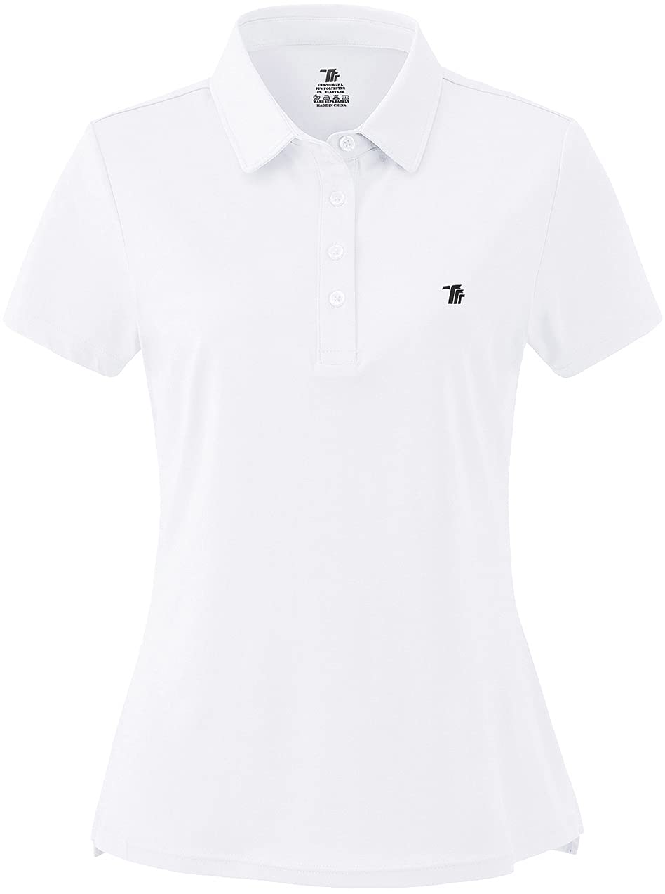 Women's Moisture Wicking Golf Polo Shirts - Breathable Short Sleeve Ladies Golf Tops for Summer - Perfect for Golf Courses, Country Clubs & Outdoor Sports