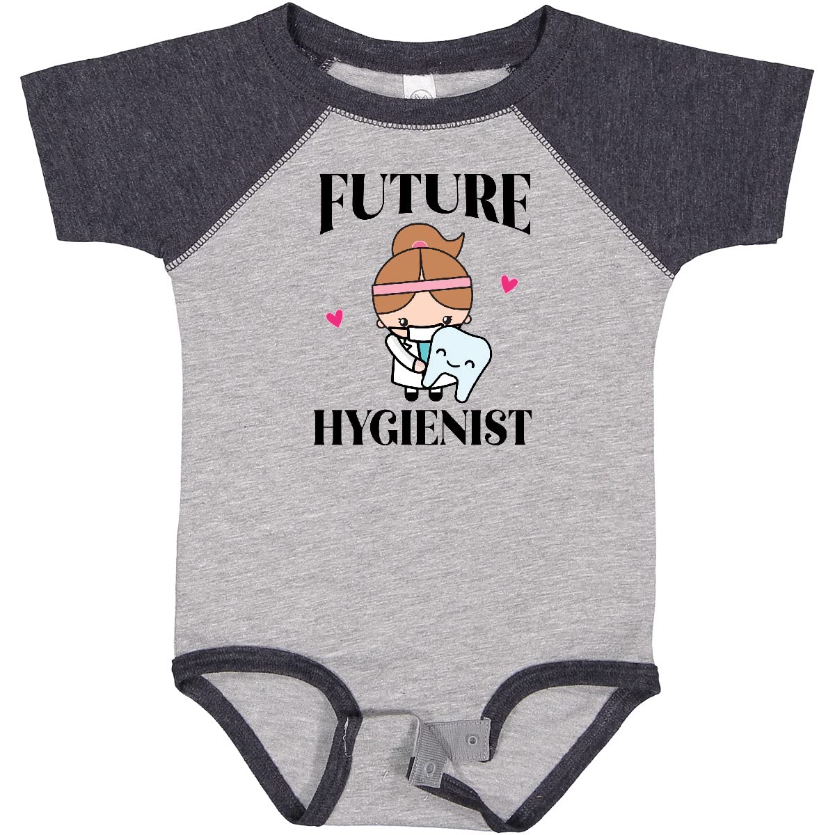 Inktastic Cute Dental Hygienist Baby Girl Bodysuit - Soft Cotton Infant Onesie for Newborns & Toddlers - Perfect Gift for Dentist's Daughter or Future Hygienist