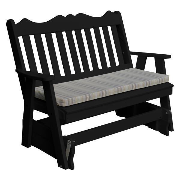 A & L Furniture Poly Royal English Glider - Premium Comfort Gliding Chair for Nursery, Living Room & Relaxation - Soft Cushioned Rocking Chair with Smooth Motion - Perfect for Breastfeeding, Reading & Lounging