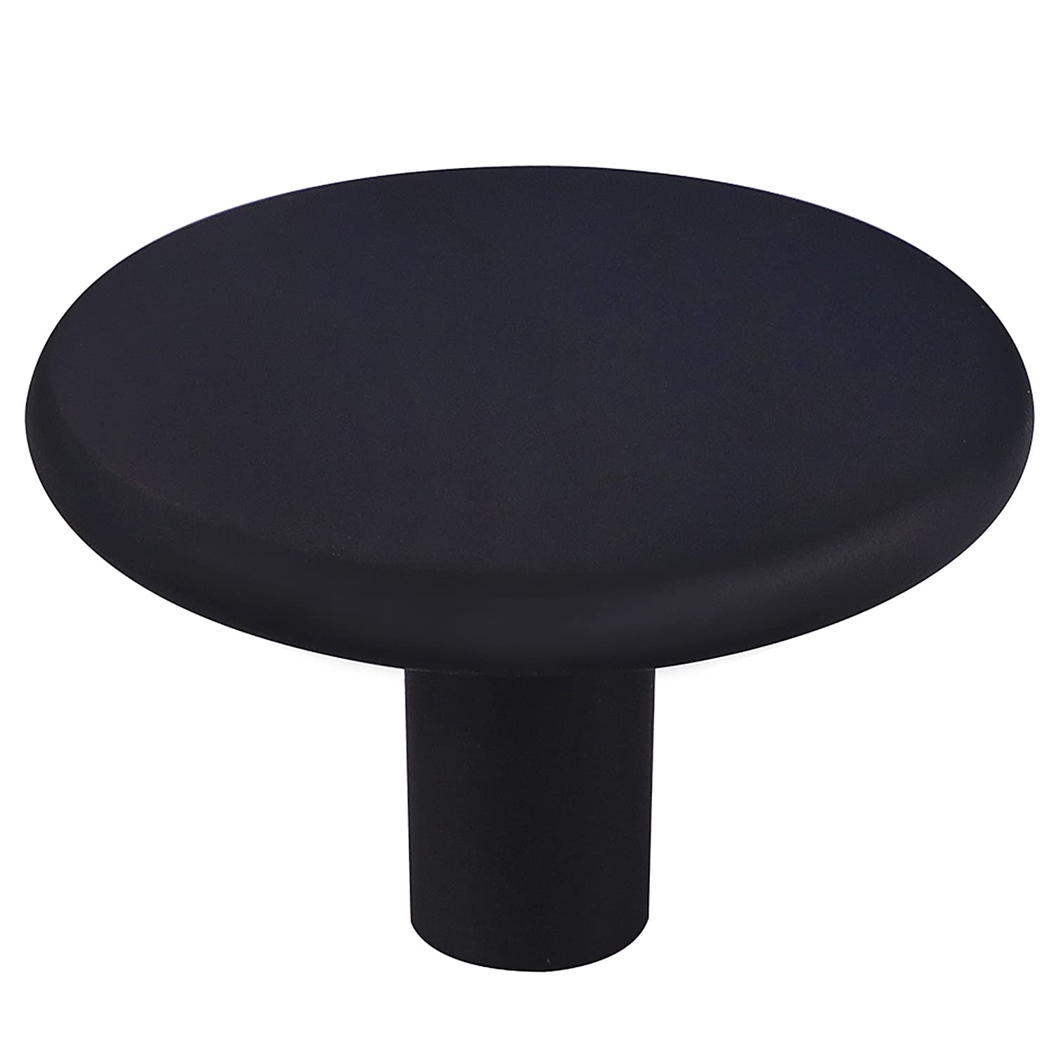 6 Pack 1.57 Inch Matte Black Round Cabinet Knobs - Simple Kitchen & Dresser Drawer Handles - Durable Cabinet Hardware Pulls for Closets, Bathrooms & Home Furniture (Easy Installation & Stylish Upgrade)