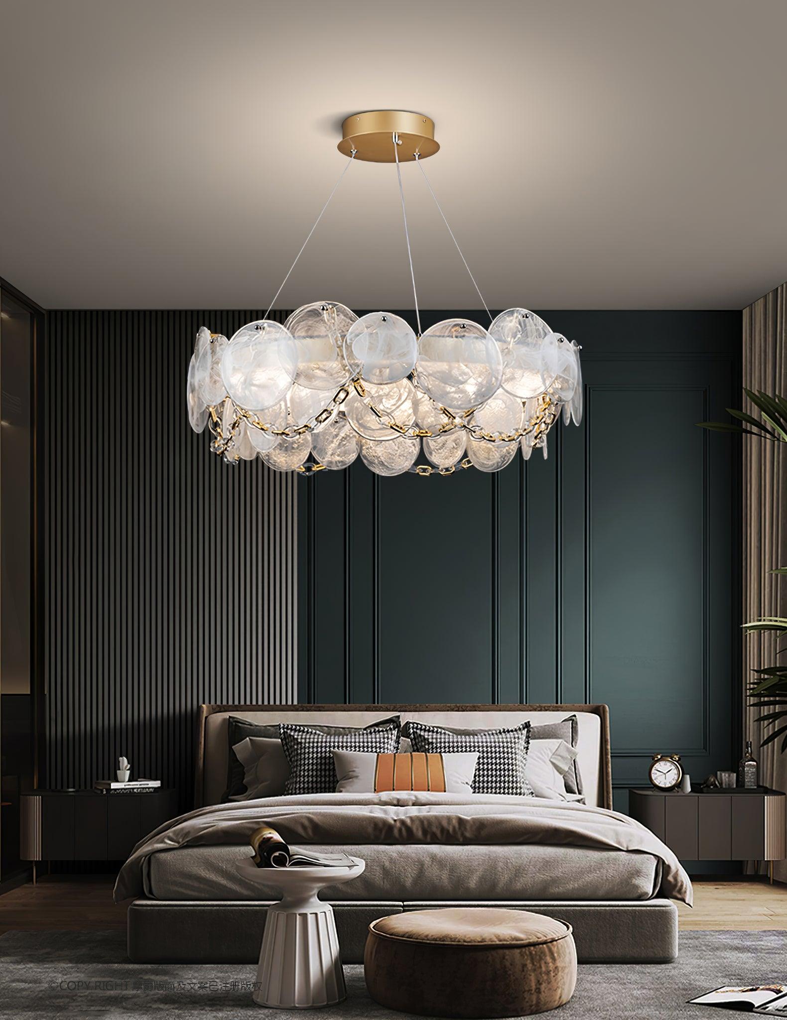 Elegant Cassia Crystal Chandelier - Modern Ceiling Light Fixture for Dining Room, Living Room & Bedroom | Perfect for Home Decor & Wedding Venue Lighting